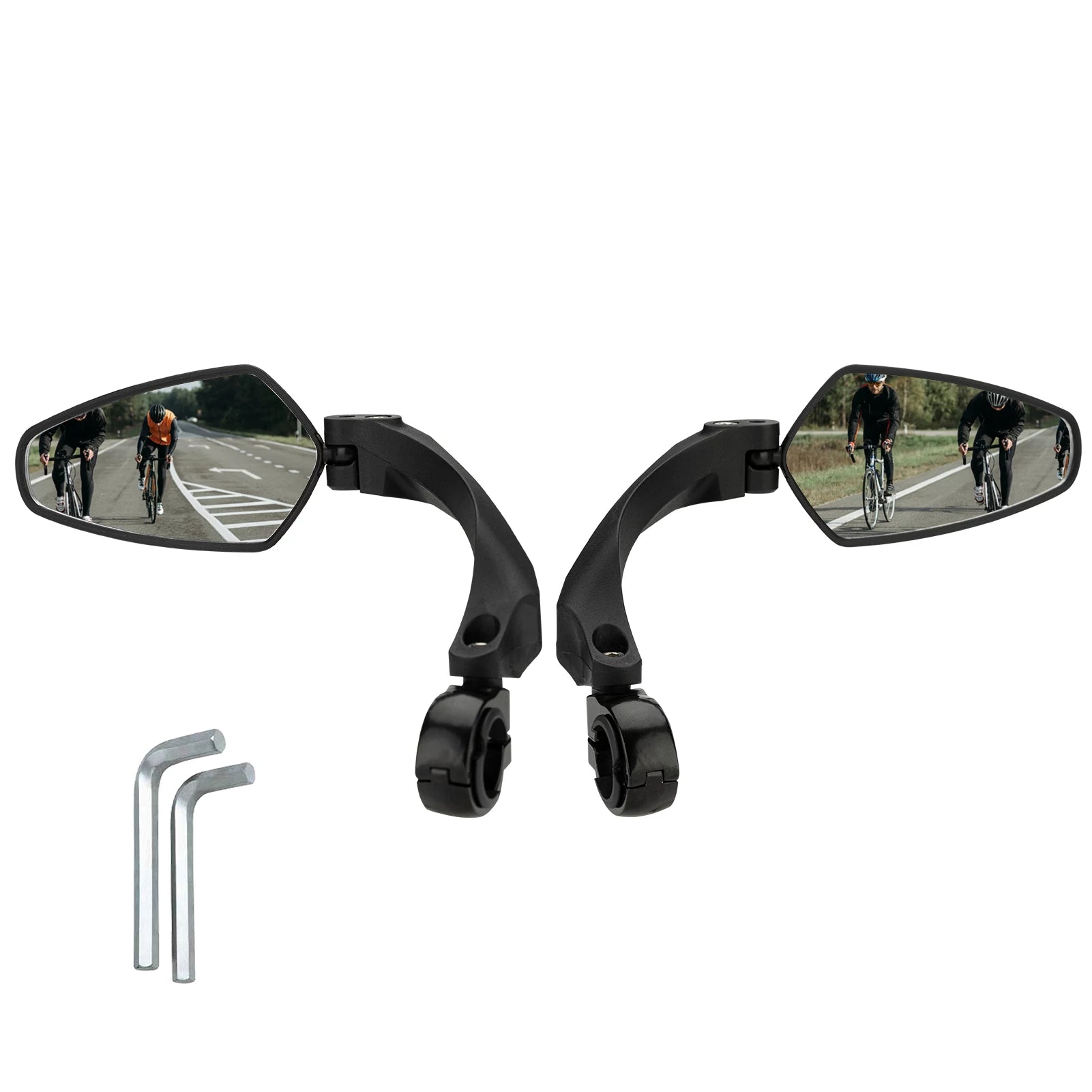 ROCKBROS Bike Handlebar Rear View Mirror with HD Anti-Glare Glass - ROCKBROS #Style_Left + Right