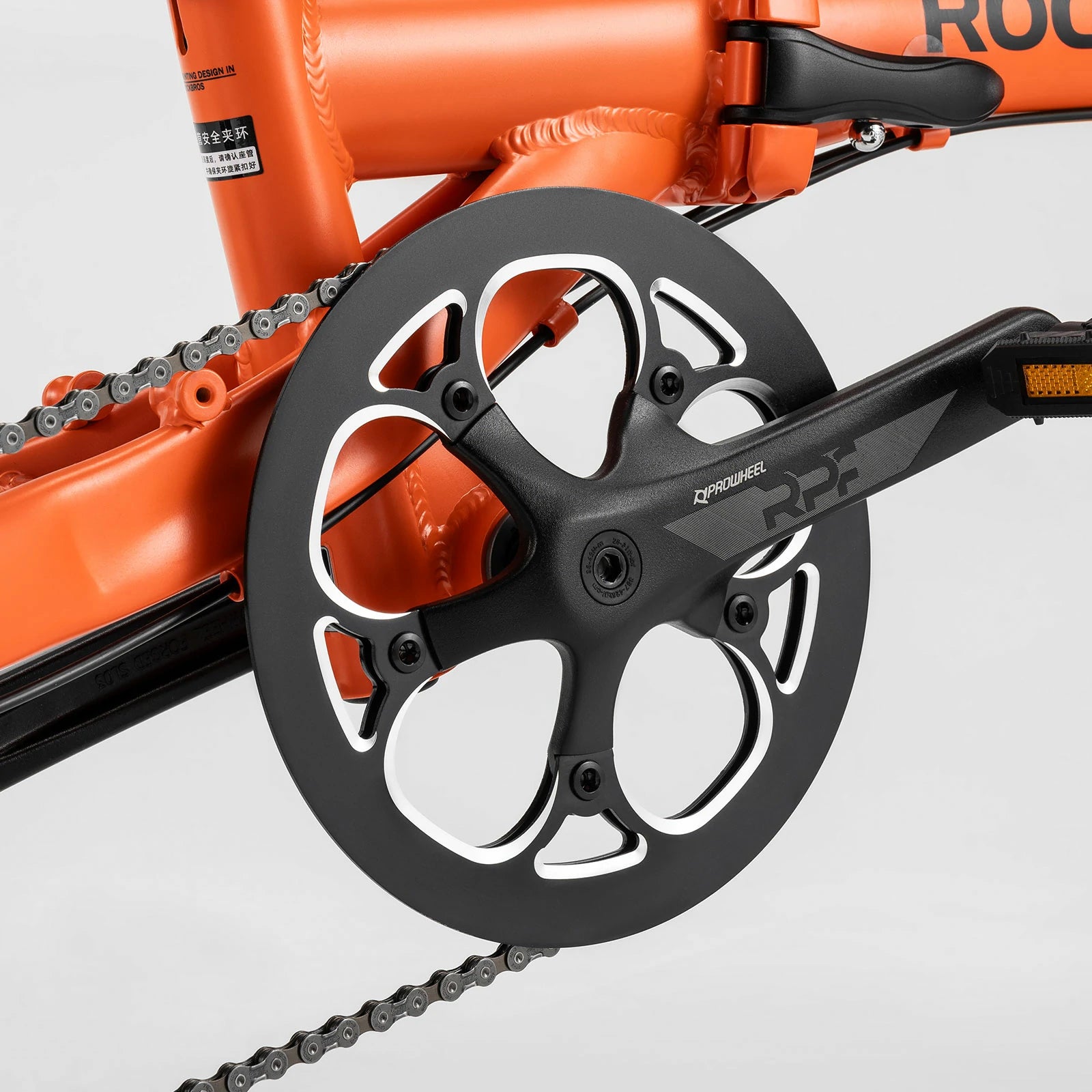 16 Inch Folding Bike 9 Speed #Color_Orange