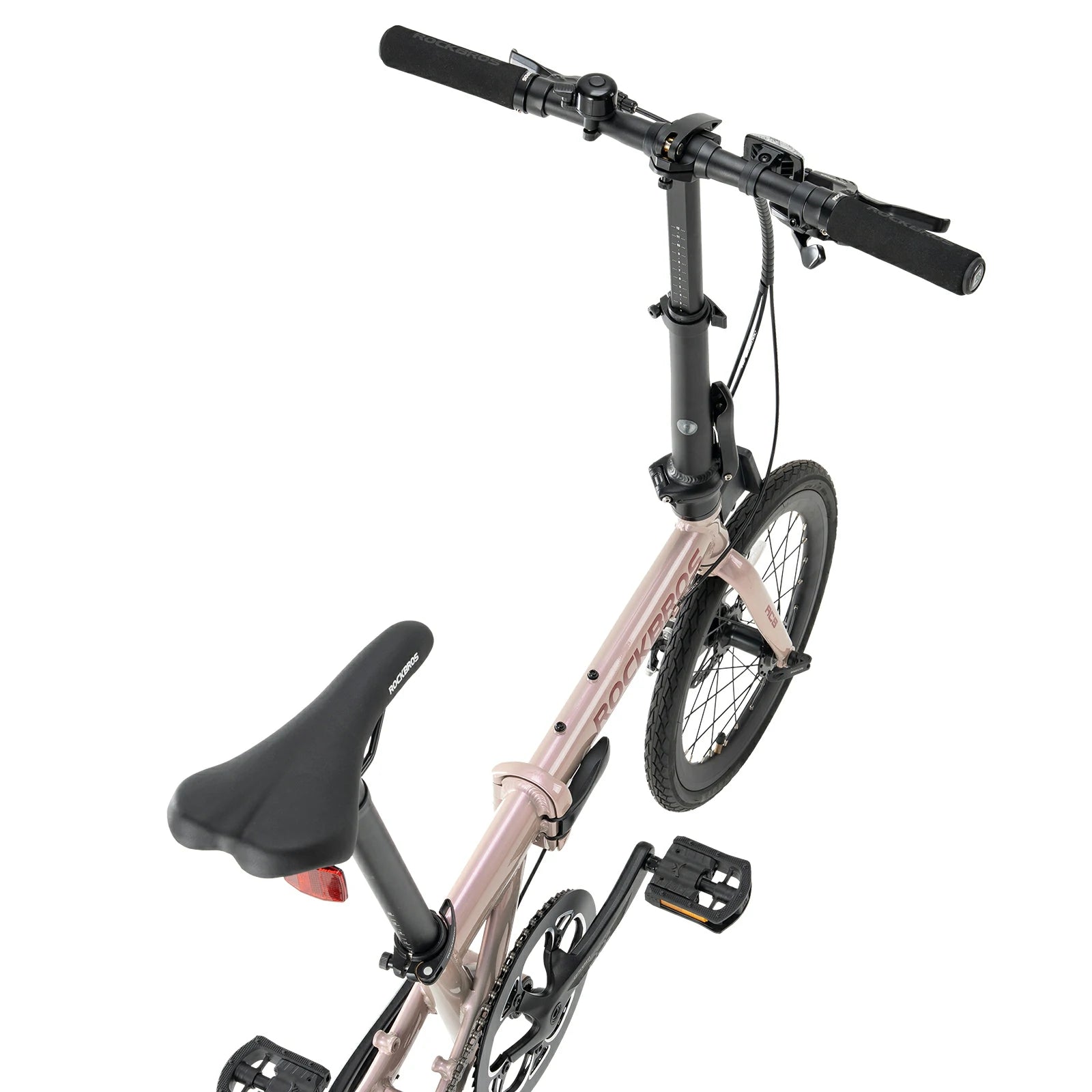 16 Inch Folding Bike 9 Speed #Color_Pink