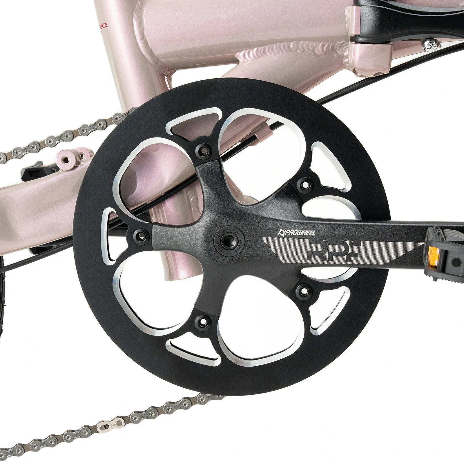 16 Inch Folding Bike 9 Speed #Color_Pink