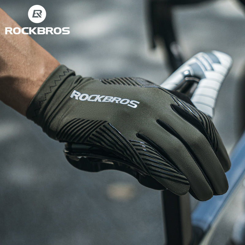 ROCKBROS MTB Gloves - Touch Screen, Anti-Slip Full Finger Cycling Gloves - ROCKBROSUSA