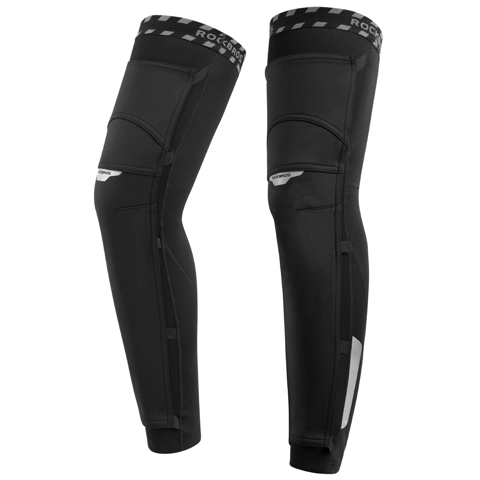 ROCKBROS Windproof Knee Warmers with Anti-Slip Protection for Cycling Leg