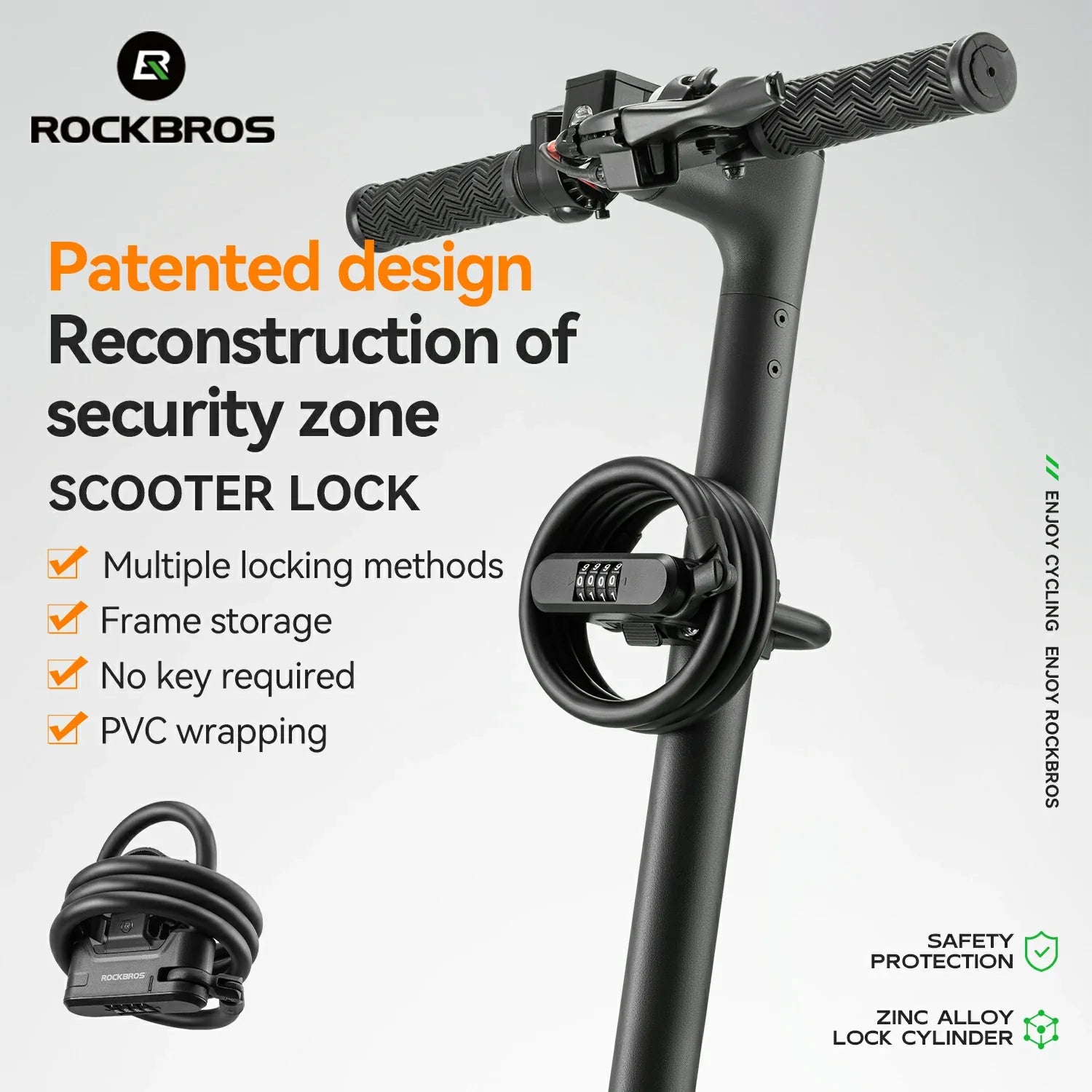 U-Lock and Cable Scooter Bike Lock