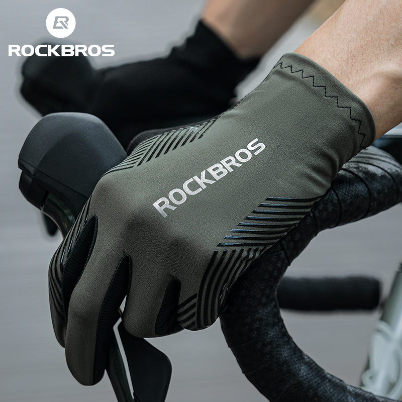 ROCKBROS MTB Gloves - Touch Screen, Anti-Slip Full Finger Cycling Gloves - ROCKBROSUSA