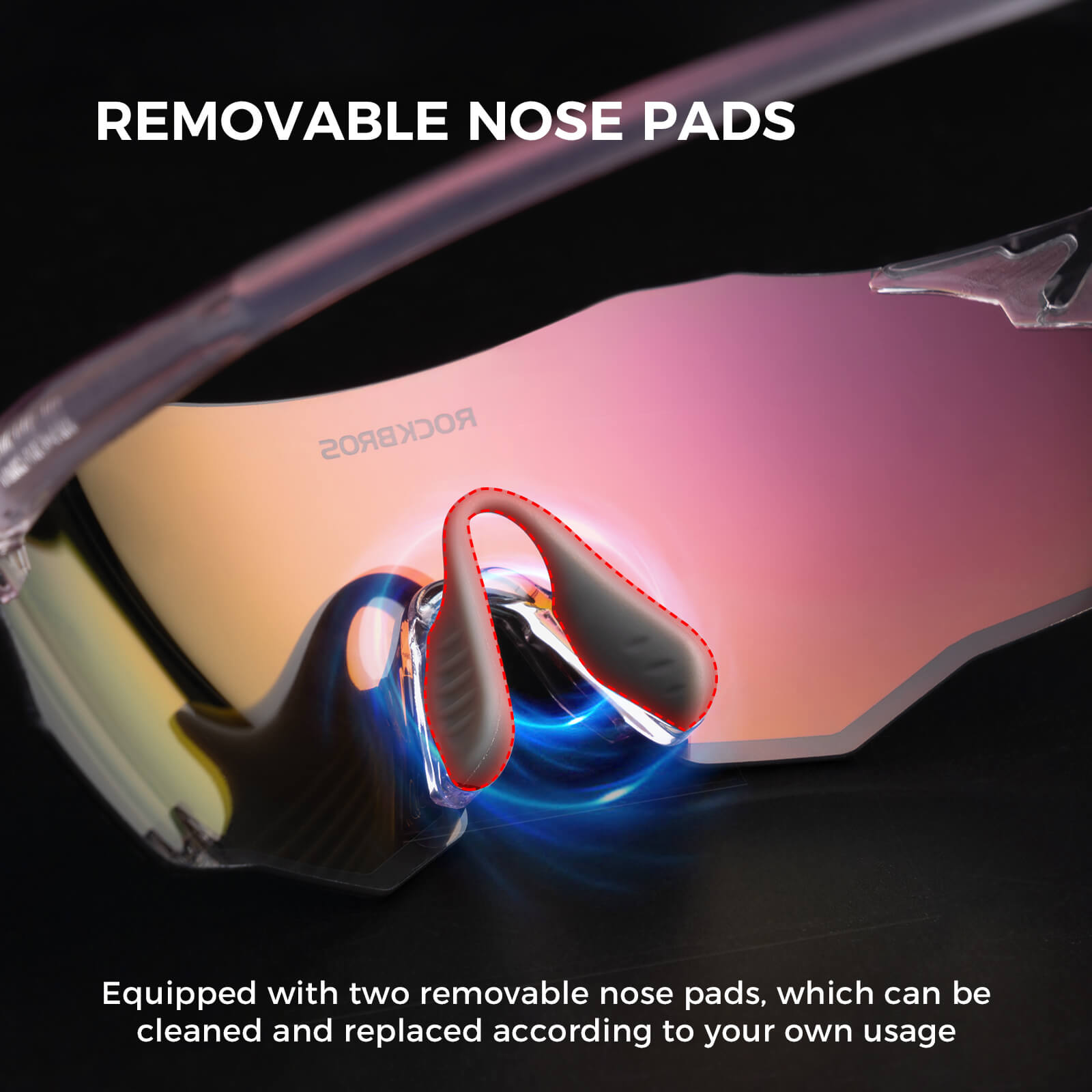 ROCKBROS photochromic or polarised cycling sunglasses SP359, UV400 protection sports eyewear for men and women.