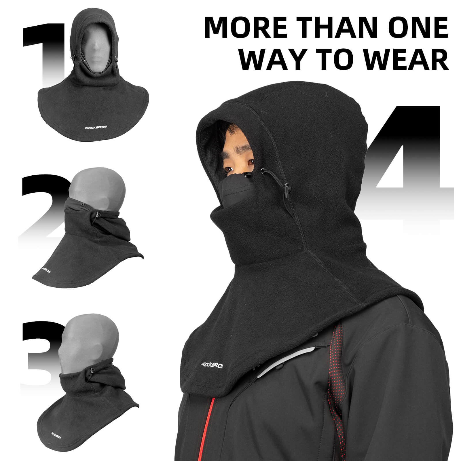 ROCKBROS Winter Balaclava Warm Windproof Fleece Ski Face Mask