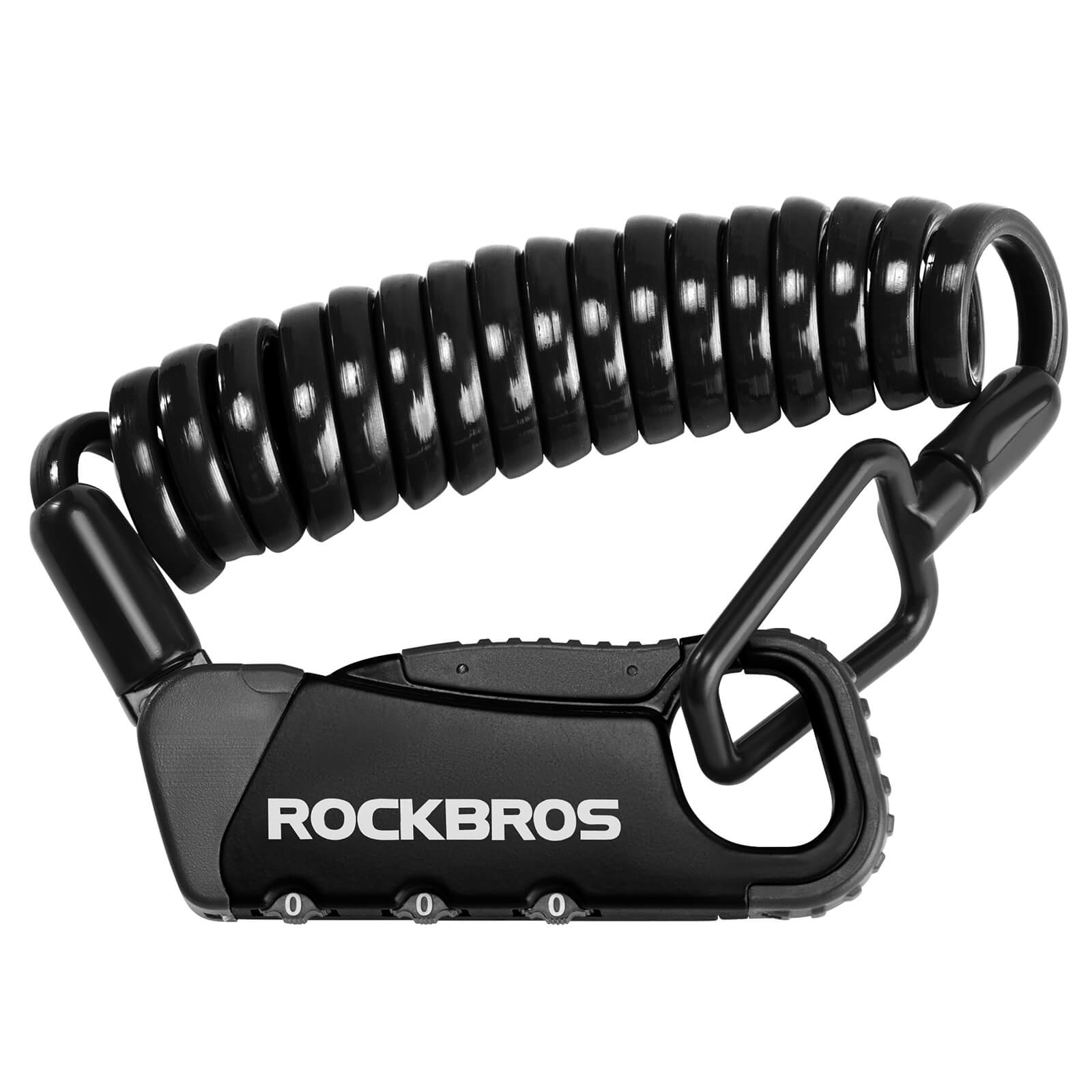 ROCKBROS Bike Helmet Lock – Lightweight Security for Riders! #Color_Black