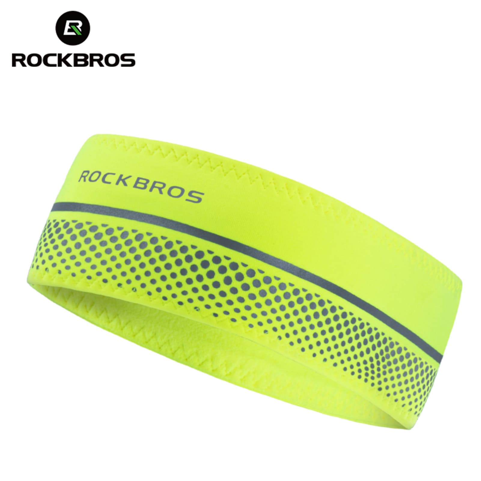 ROCKBROS Reflective Sports Sweat Band - Stay Cool & Visible #Color_Yellow