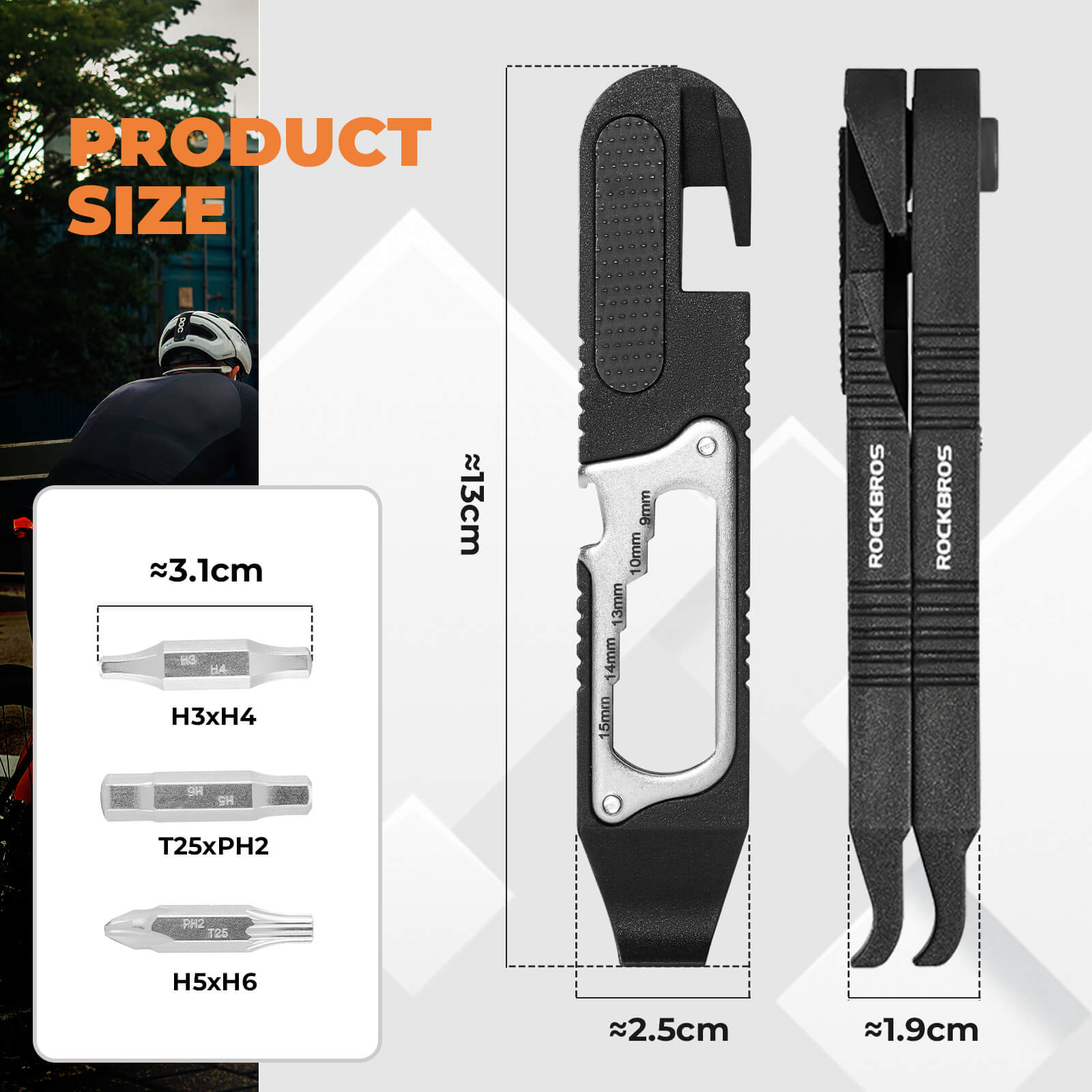 ROCKBROS 14-in-1 Multifunctional Bike Tool – Your Ultimate Ride Companion!