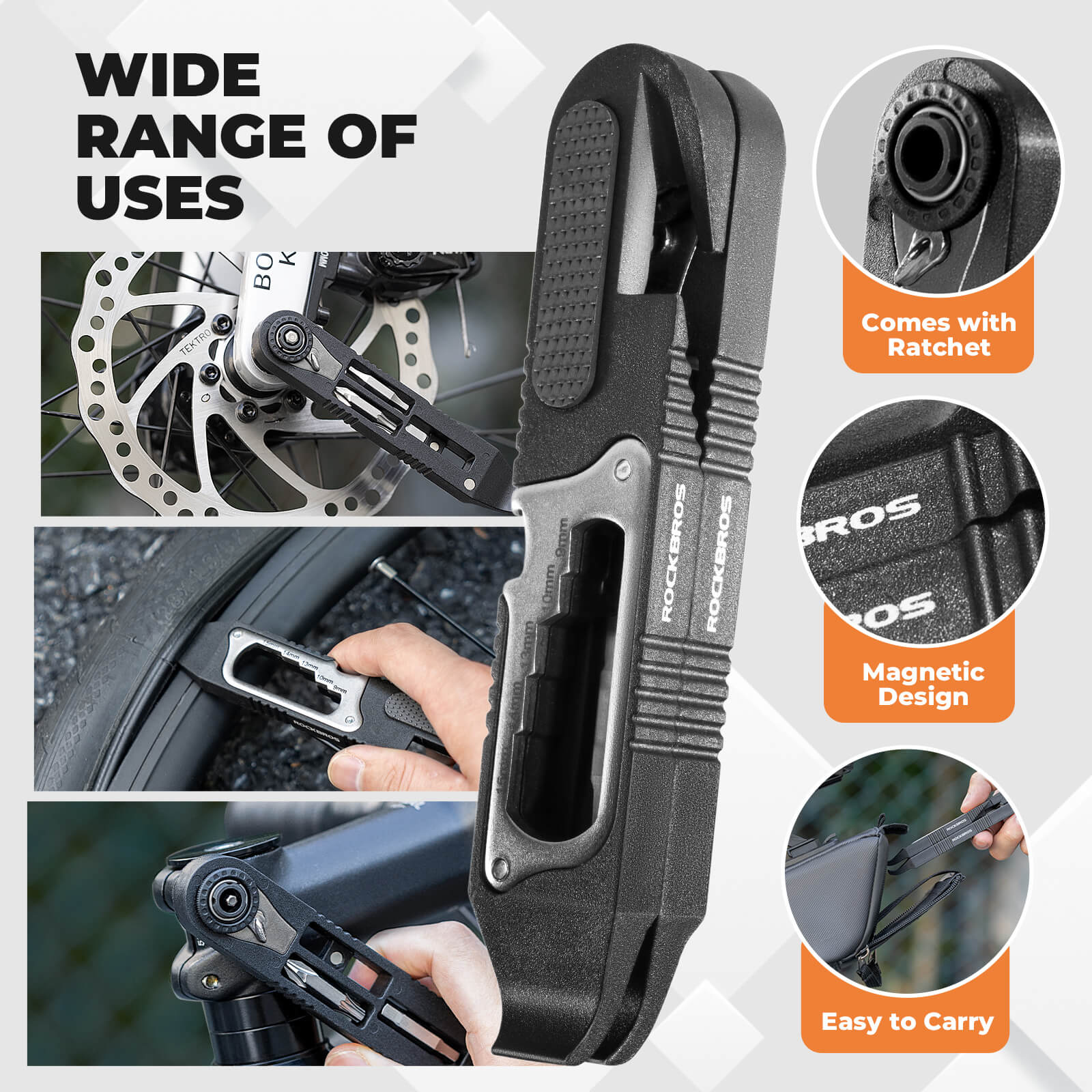 ROCKBROS 14-in-1 Multifunctional Bike Tool – Your Ultimate Ride Companion!