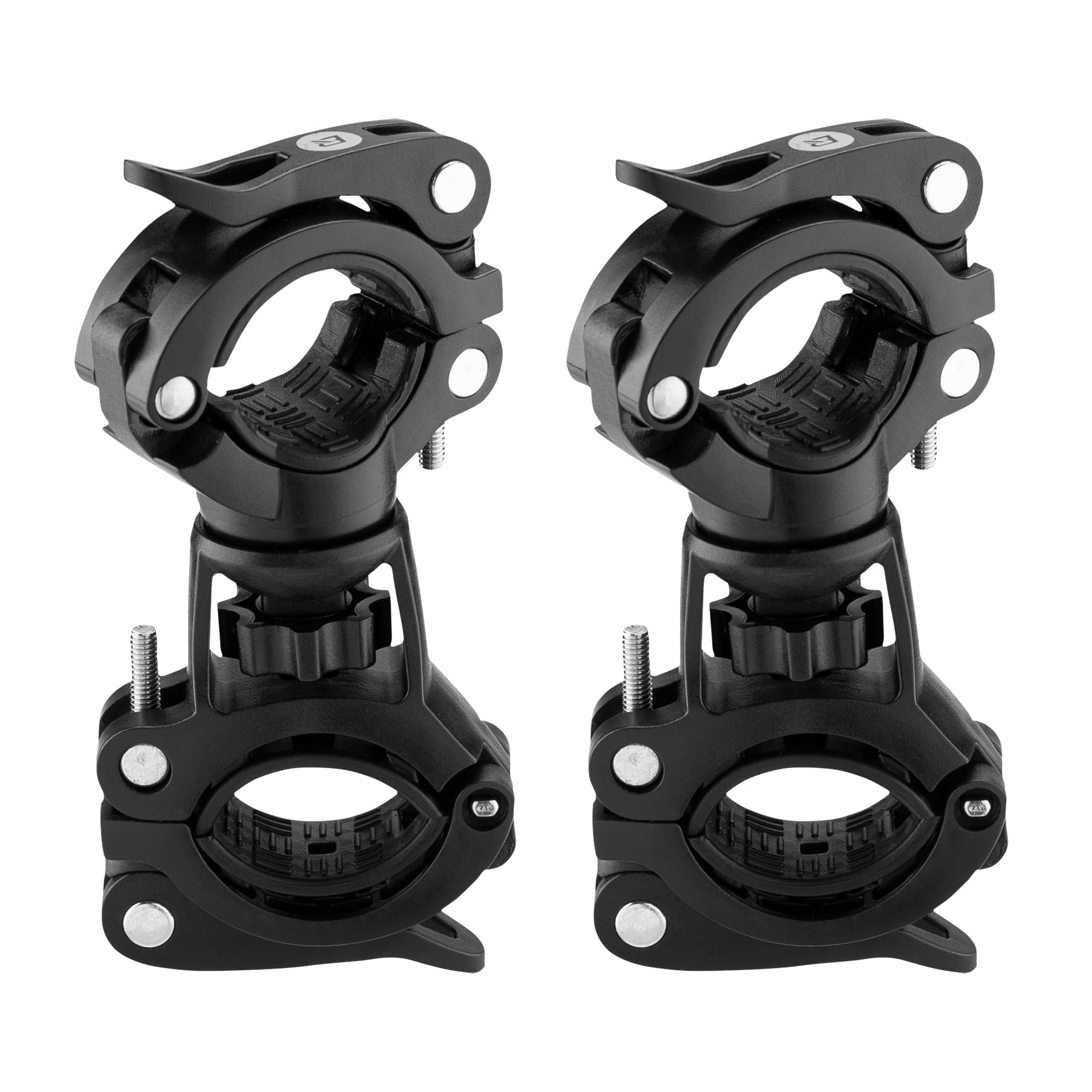ROCKBROS 2 Pieces Bike Torch Clamp 360° Rotatable Bike Flashlight Mount