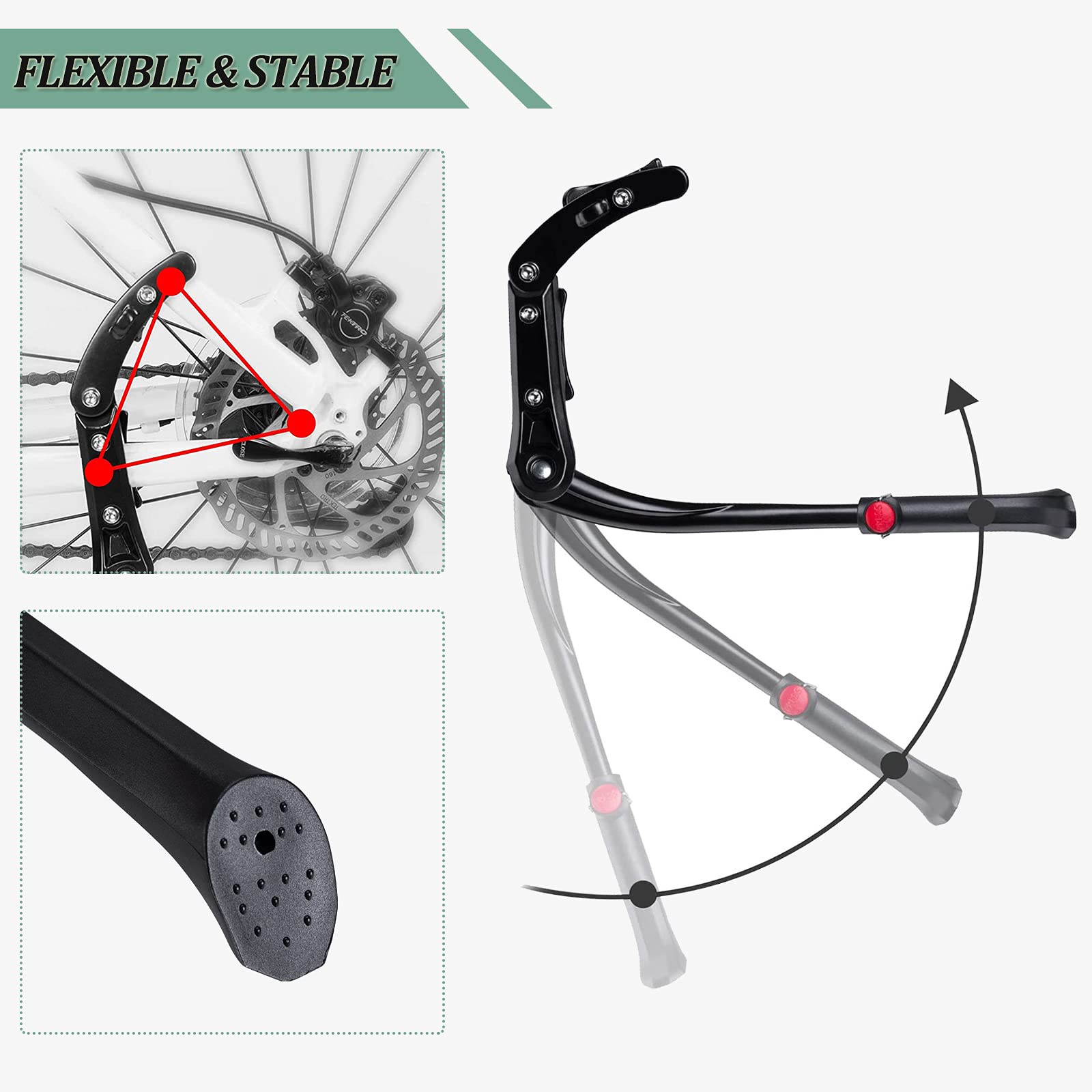 ROCKBROS-Adjustable-Kickstand-Aluminum-Alloy-for-24-29-Inch-Bike