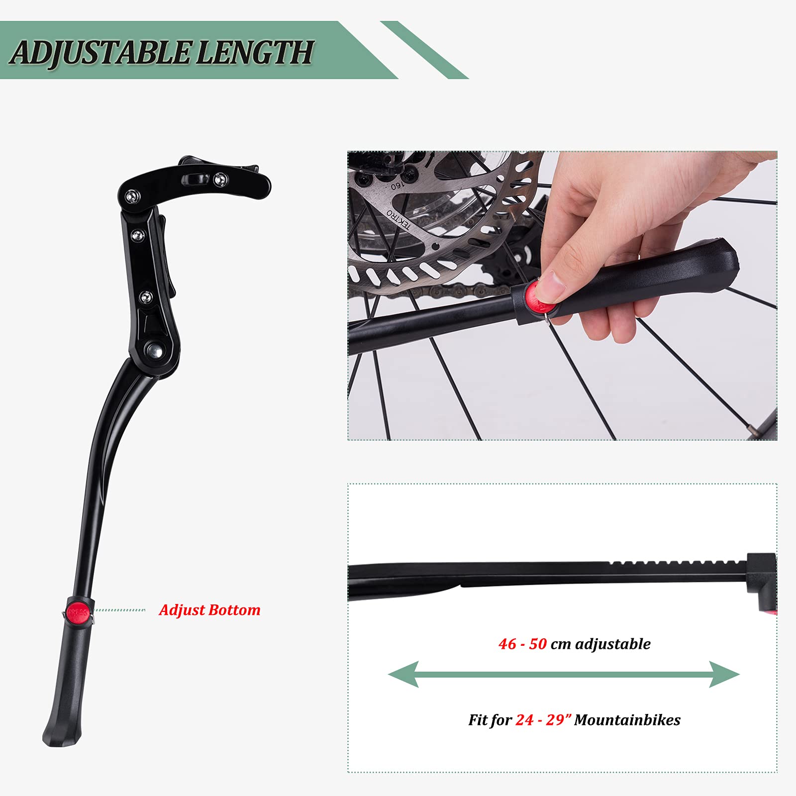 ROCKBROS-Adjustable-Kickstand-Aluminum-Alloy-for-24-29-Inch-Bike