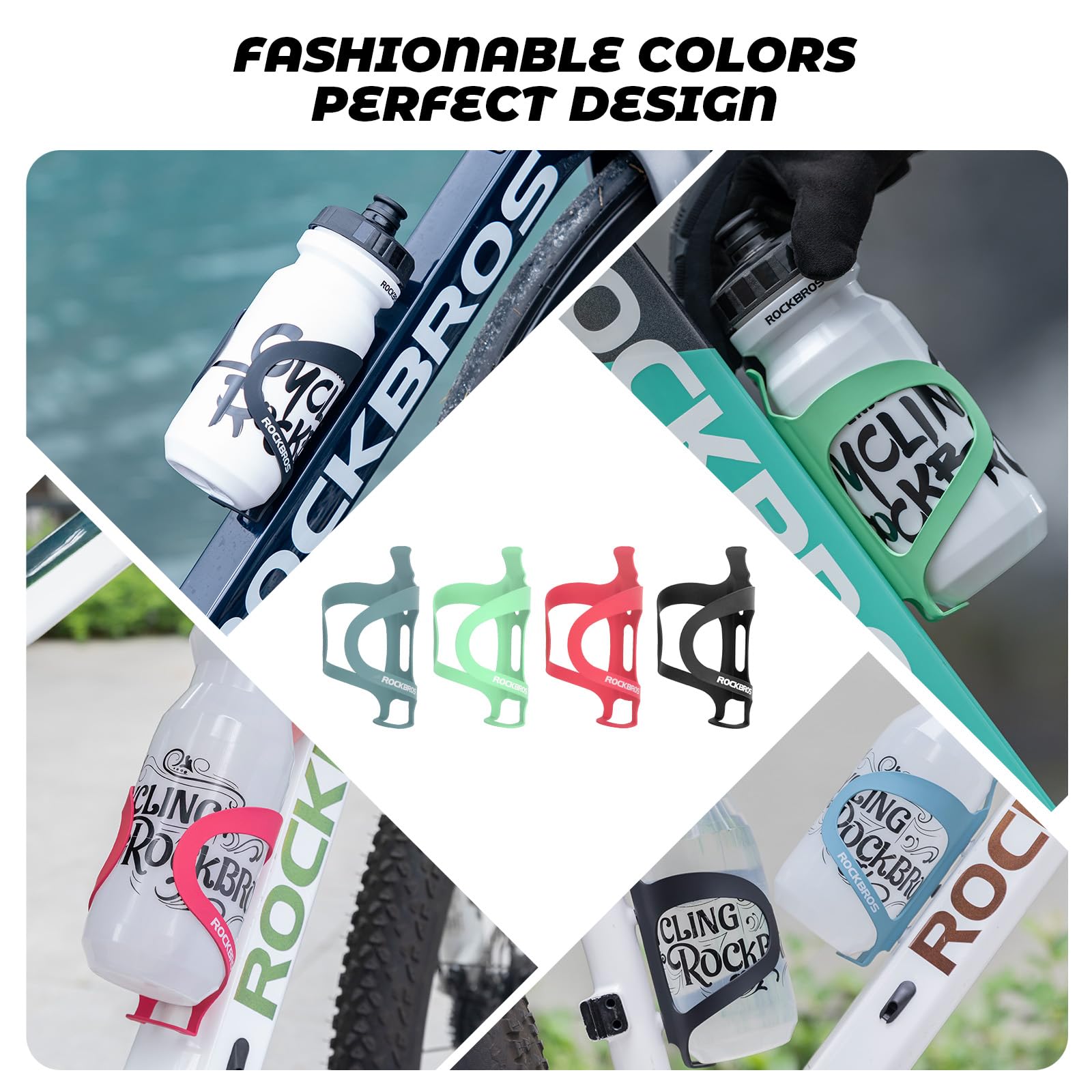 ROCKBROS Aluminum Alloy Lightweight Drinking Bottle Cage for MTB Road Bike #Color_Green