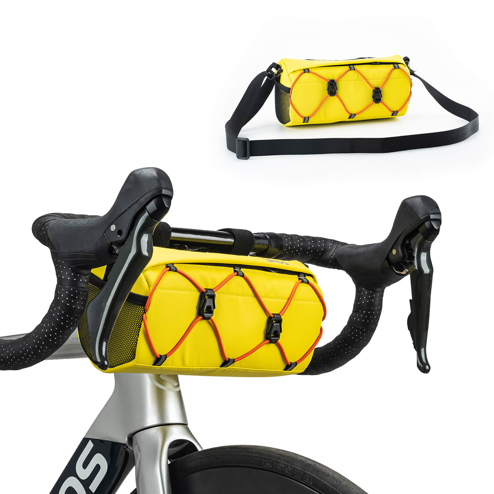 ROCKBROS Handlebar Bag 2.2L – Smart Storage On-The-Go! #Color_Yellow