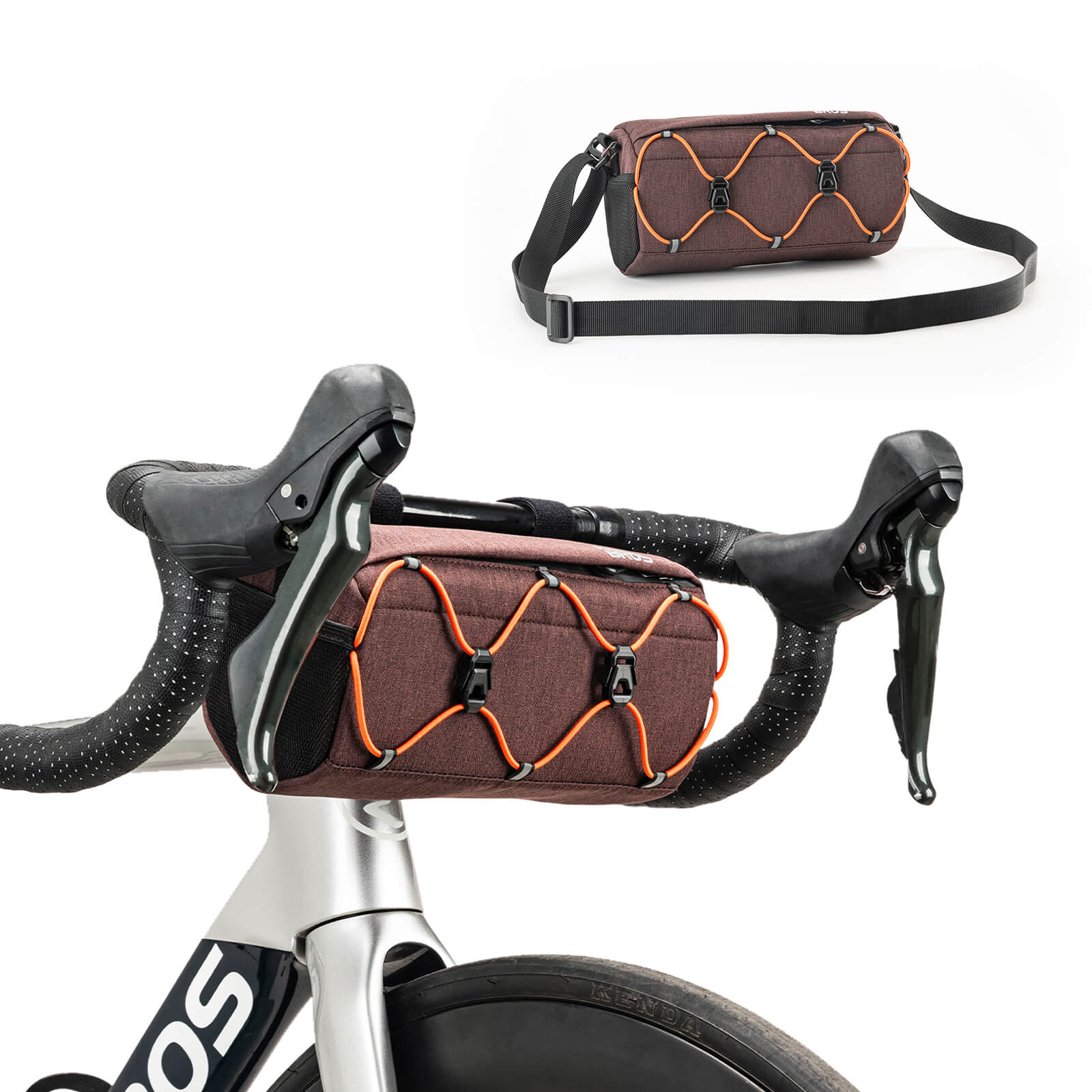 ROCKBROS Handlebar Bag 2.2L – Smart Storage On-The-Go! #Color_Brown