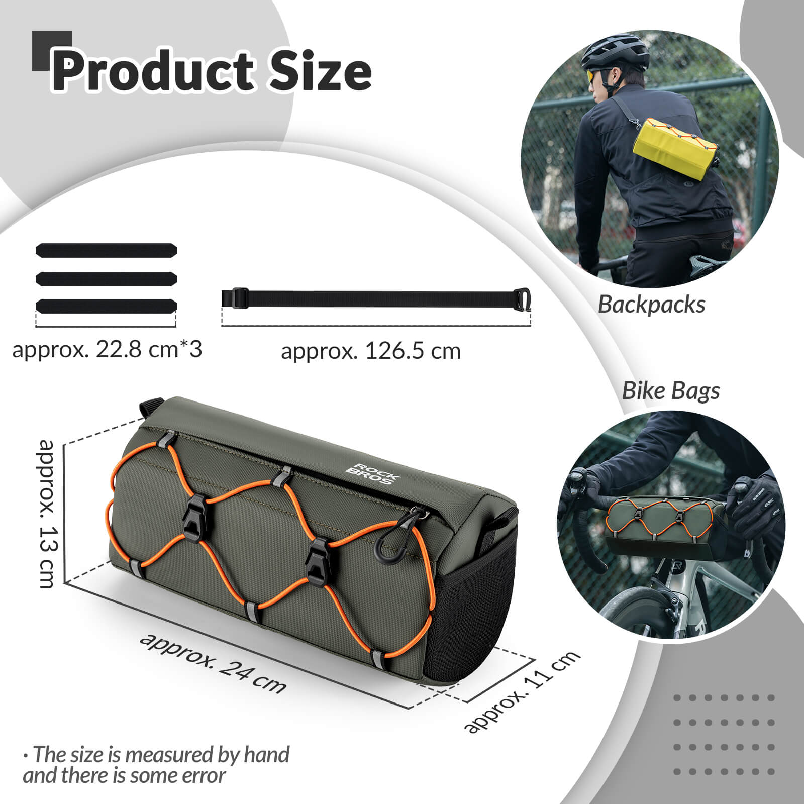 ROCKBROS Handlebar Bag 2.2L – Smart Storage On-The-Go! #Color_Army Green