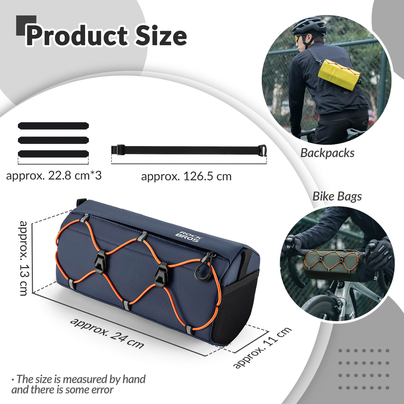 ROCKBROS Handlebar Bag 2.2L – Smart Storage On-The-Go! #Color_Dark Blue