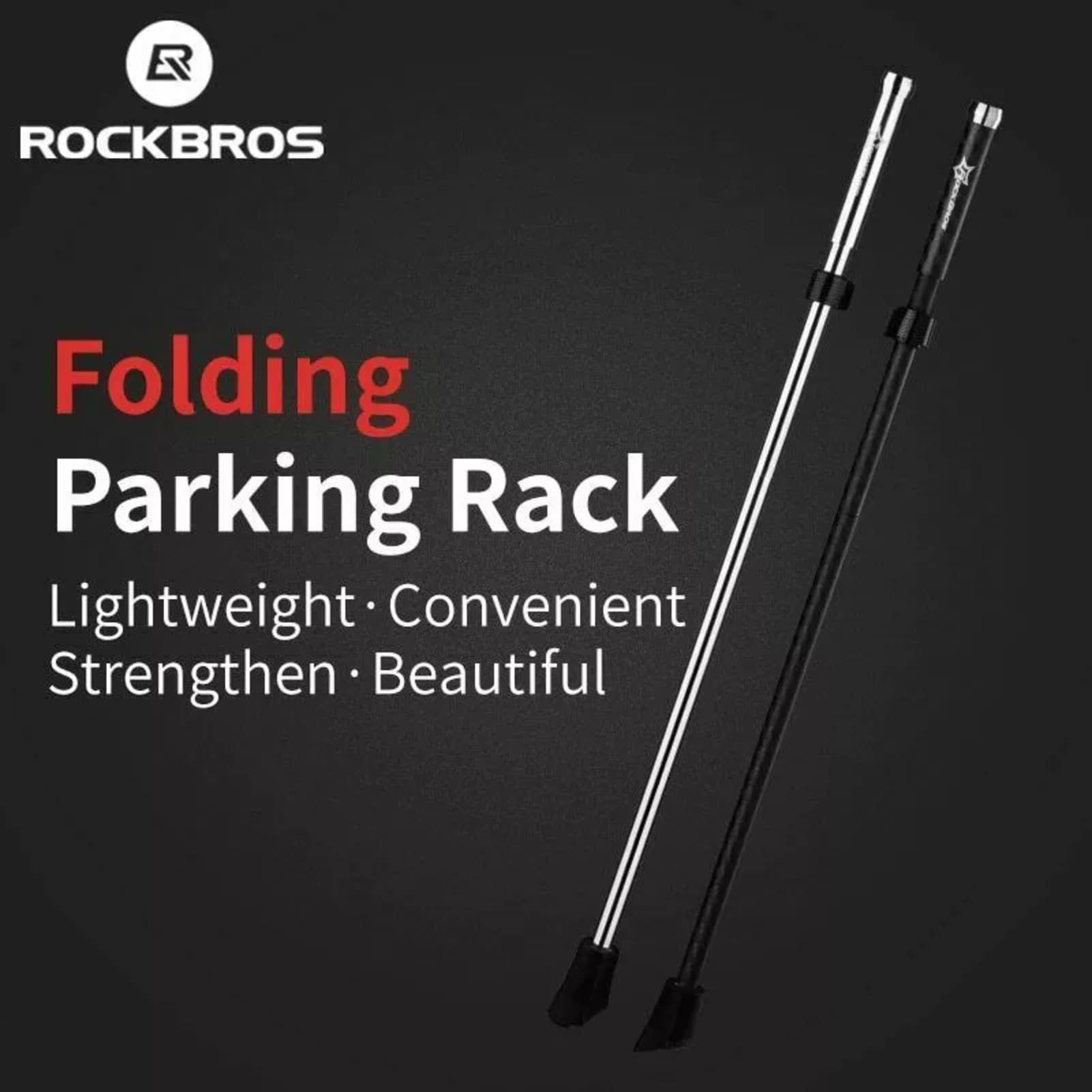 ROCKBROS Portable Folding Bike Kickstand – Ultra-Stable Parking Solution #Style_Carbon fiber