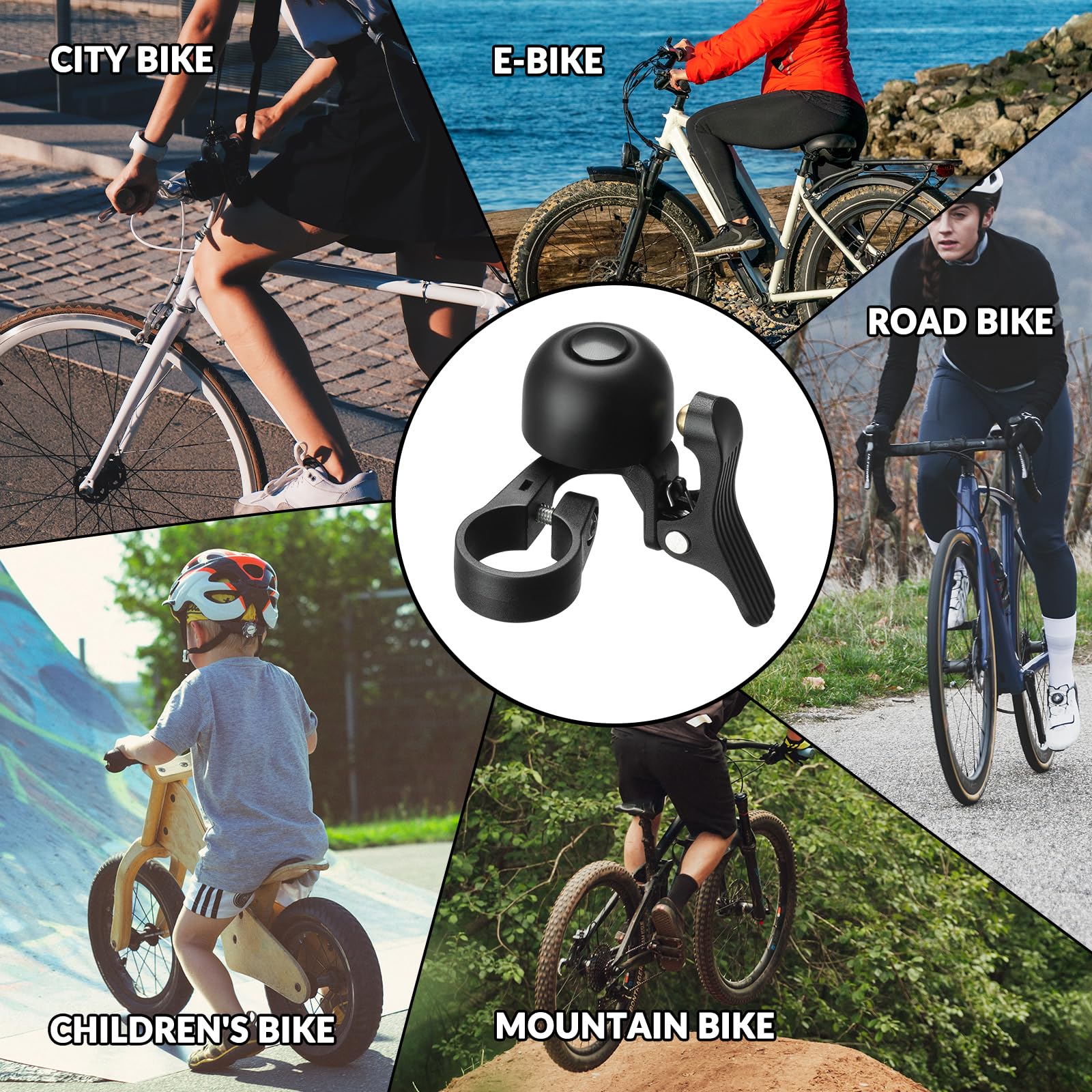 ROCKBROS Bicycle Bell 100 dB Loud and Copper Alloy Handlebar Mini Bell