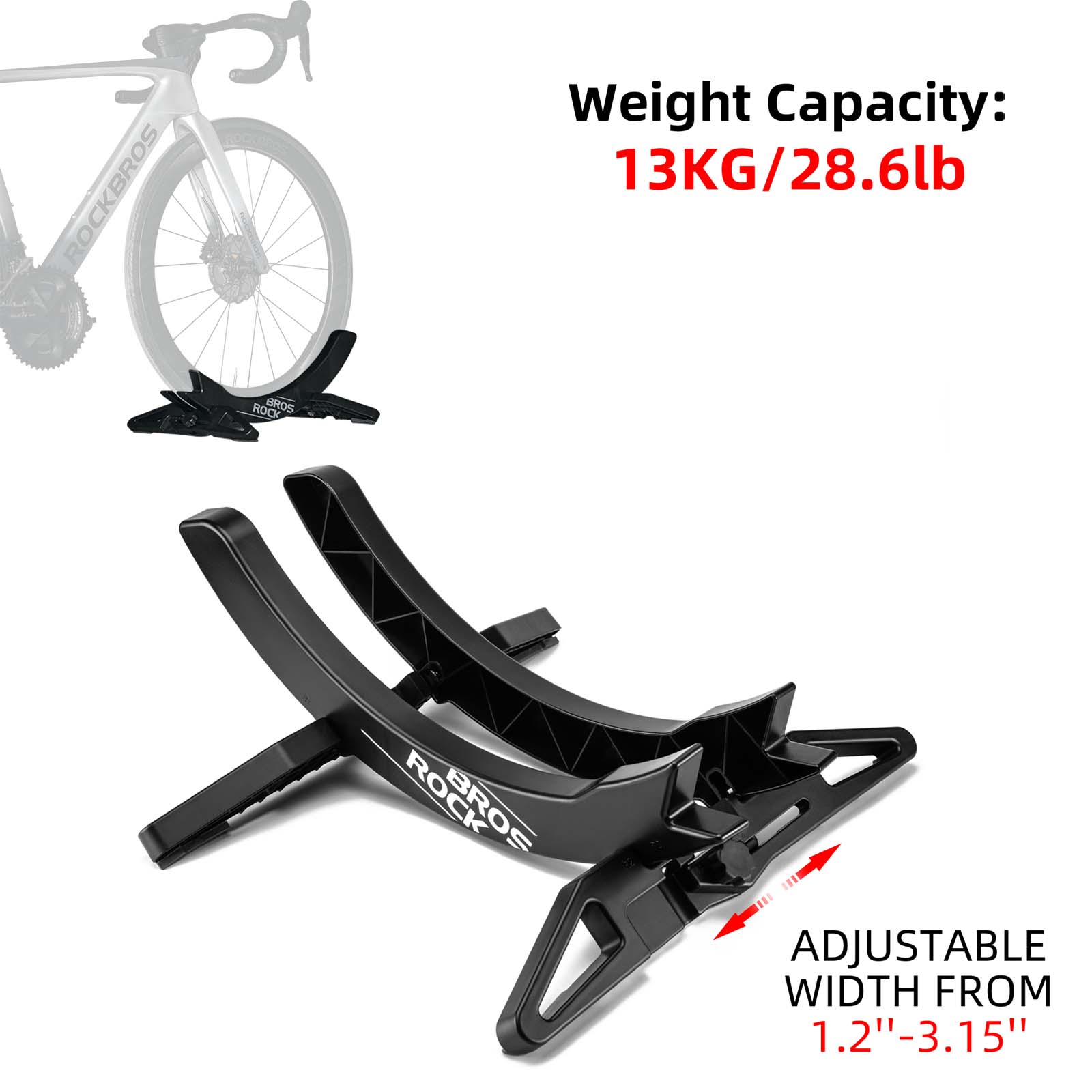 ROCKBROS Bicycle Floor Parking Rack Stand for all 26-80mm Wide Tires
