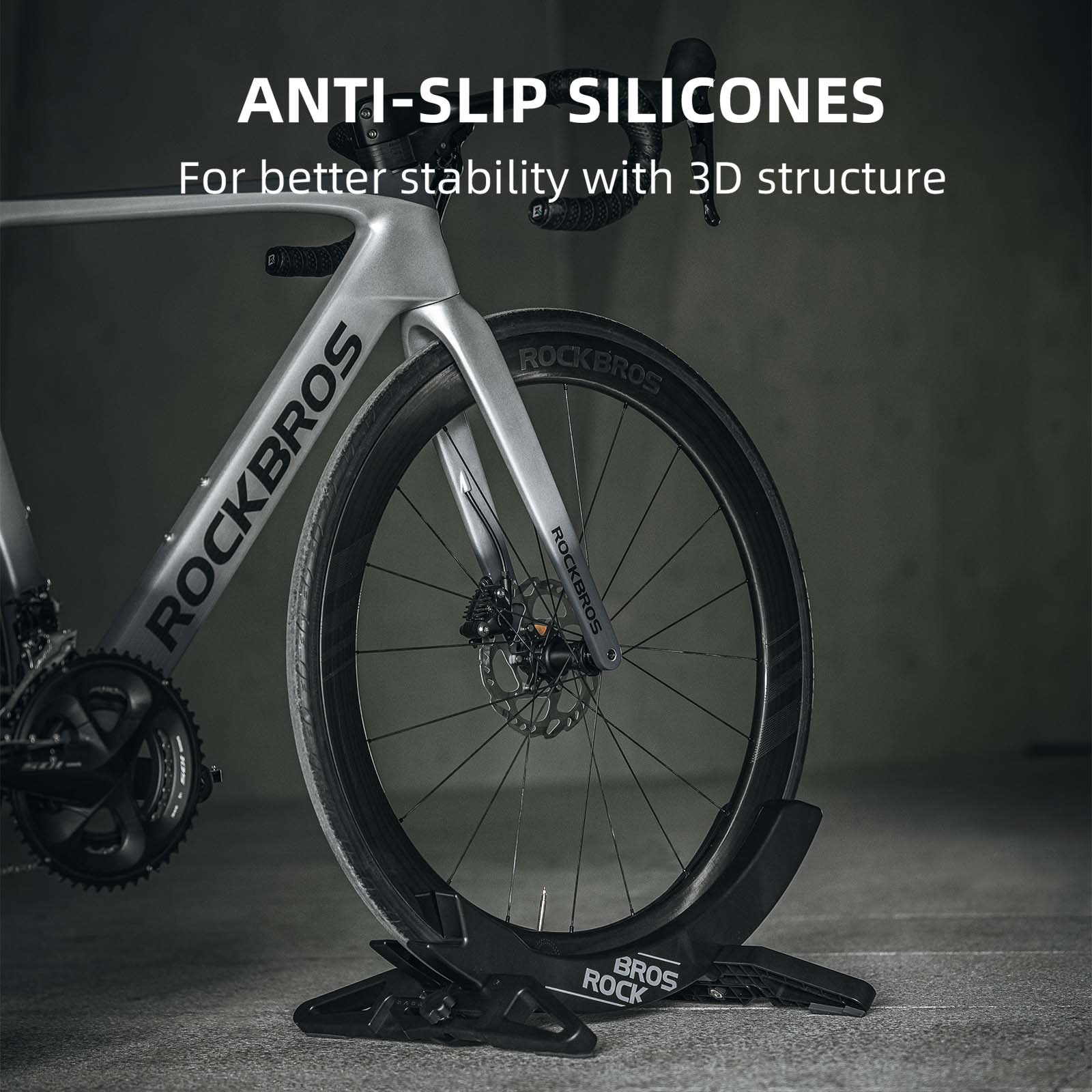 ROCKBROS Bicycle Floor Parking Rack Stand for all 26-80mm Wide Tires