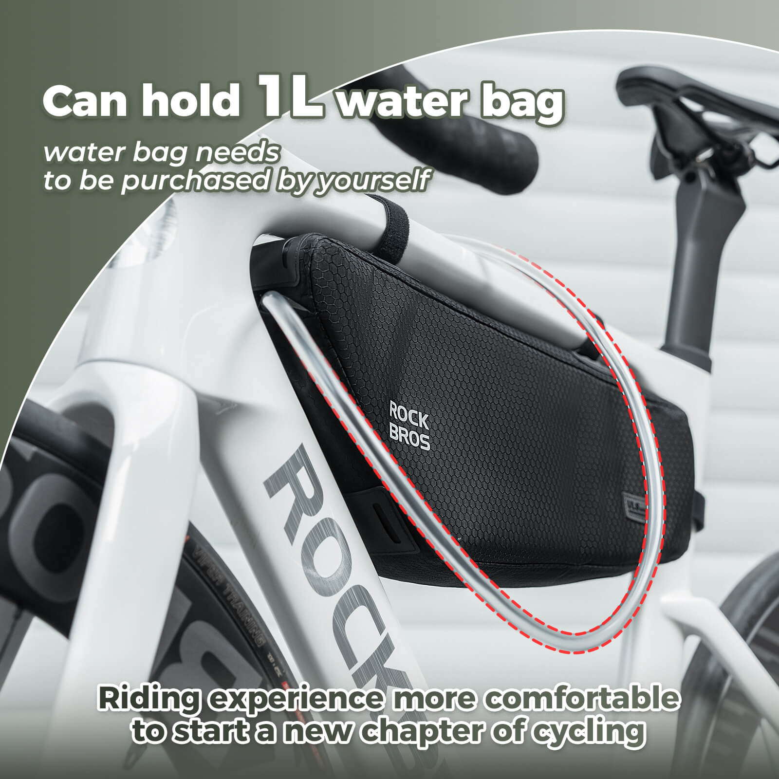 ROCKBROS Bicycle Frame Bag – Waterproof 2.9L Storage (Road/MTB/Gravel)