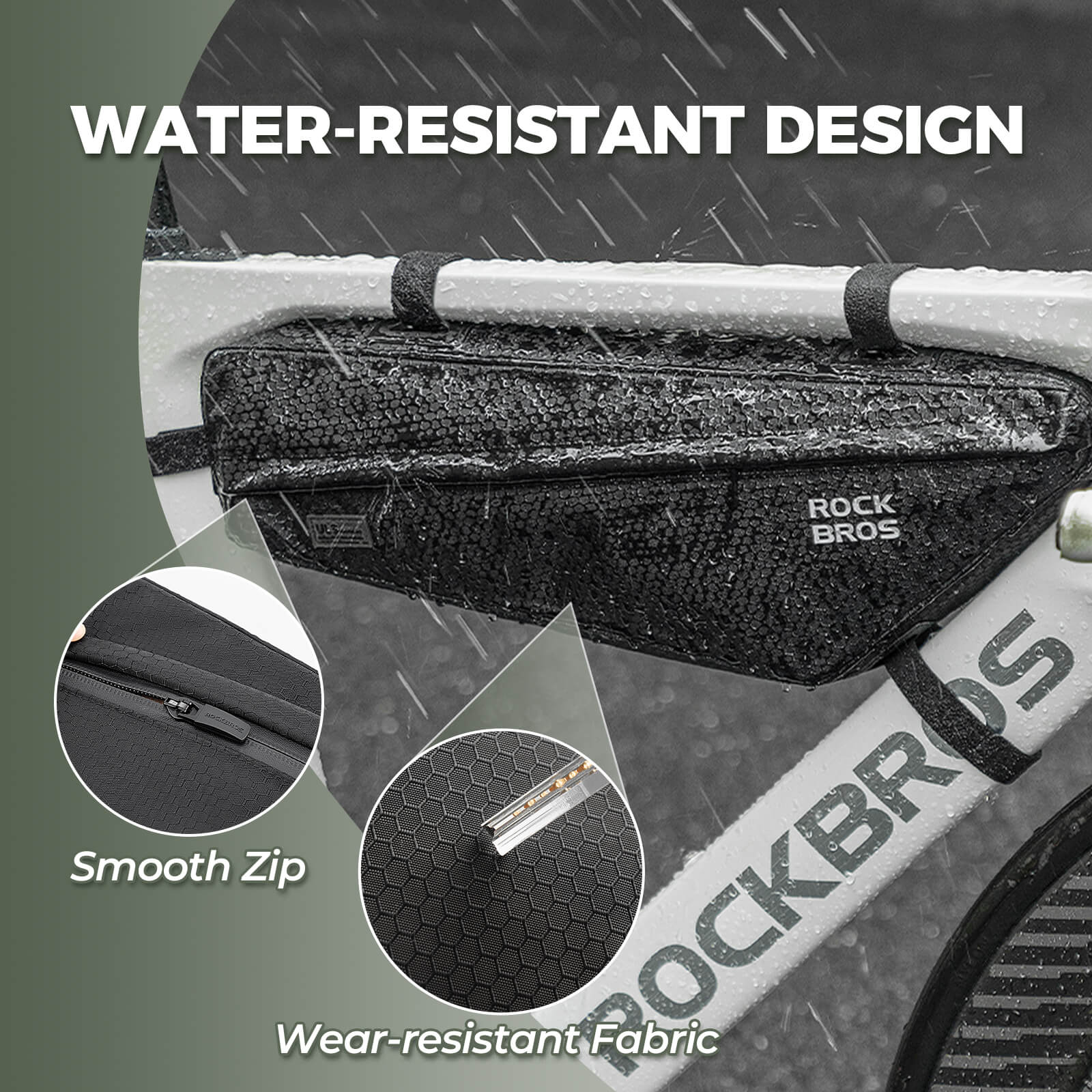 ROCKBROS Bicycle Frame Bag – Waterproof 2.9L Storage (Road/MTB/Gravel)
