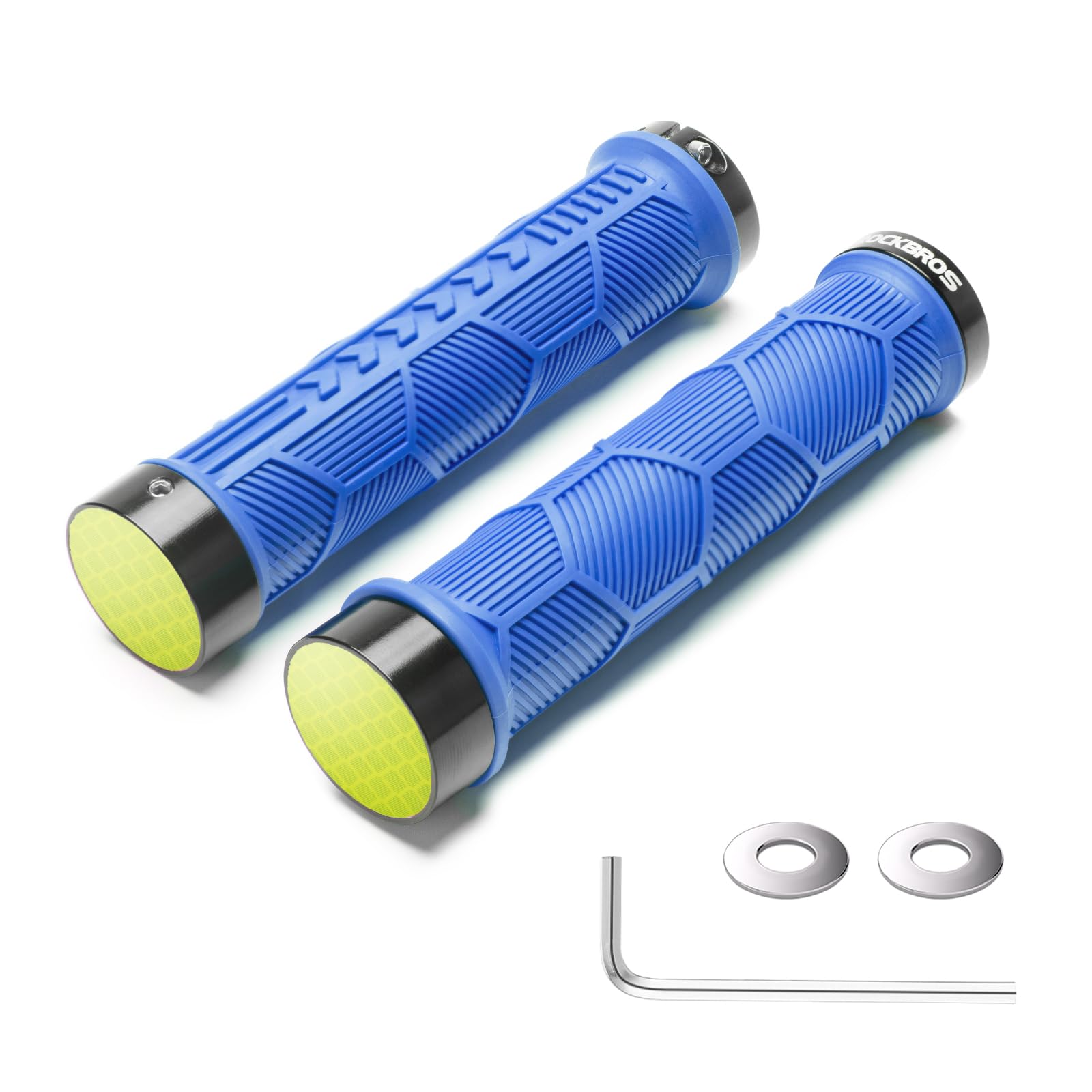 ROCKBROS Bicycle Handlebar Grips Non-slip Rubber Handlebar Grips #Color_Blue
