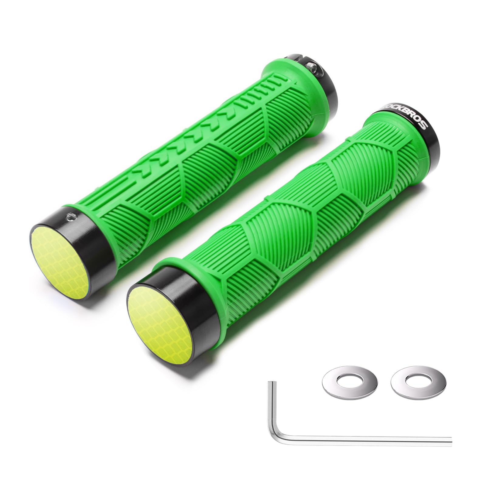 ROCKBROS Bicycle Handlebar Grips Non-slip Rubber Handlebar Grips #Color_Green