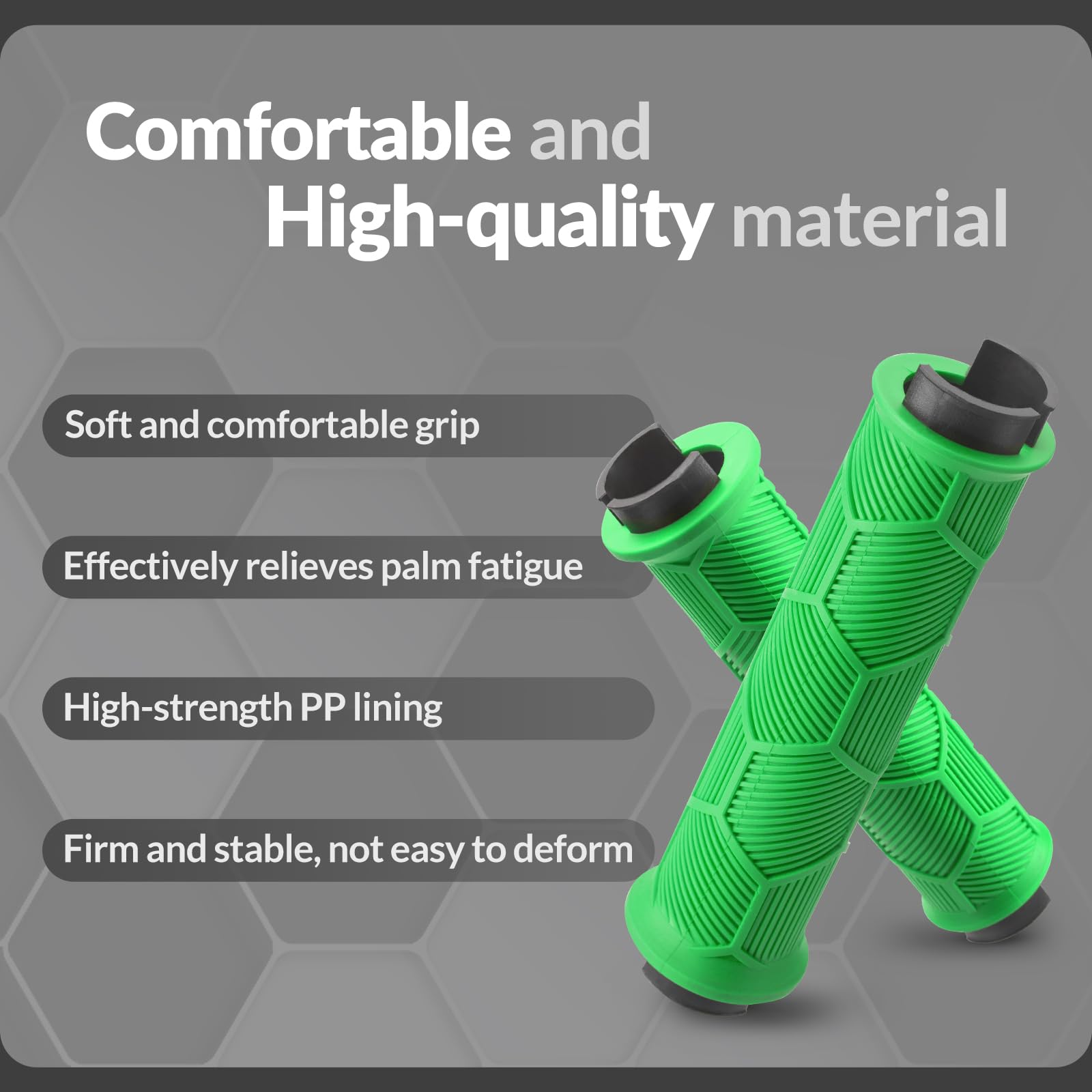 ROCKBROS Bicycle Handlebar Grips Non-slip Rubber Handlebar Grips #Color_Green