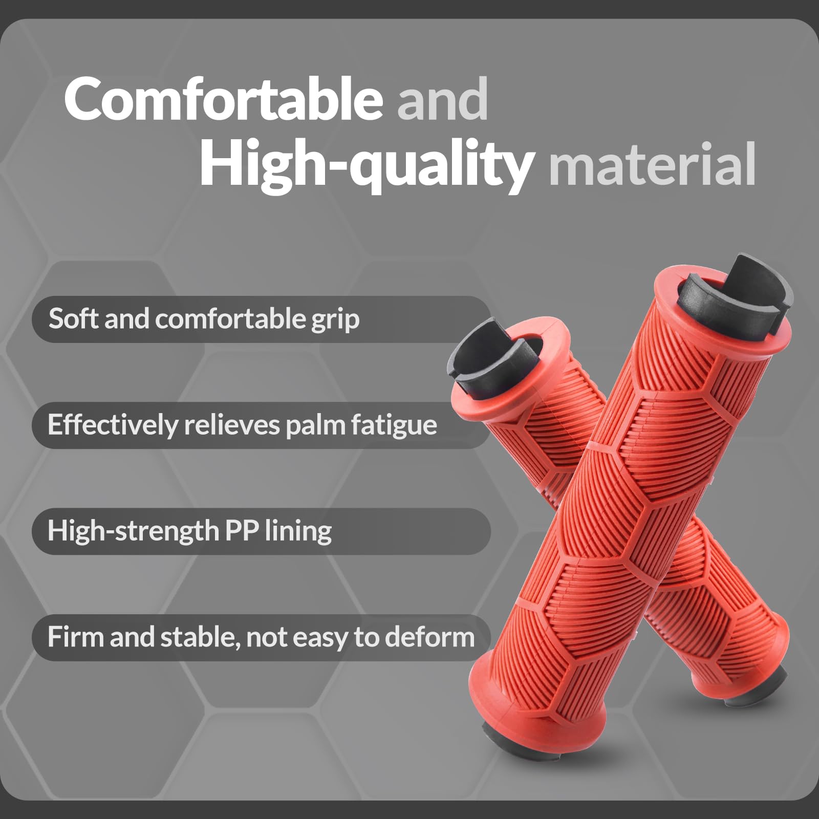 ROCKBROS Bicycle Handlebar Grips Non-slip Rubber Handlebar Grips #Color_Orange
