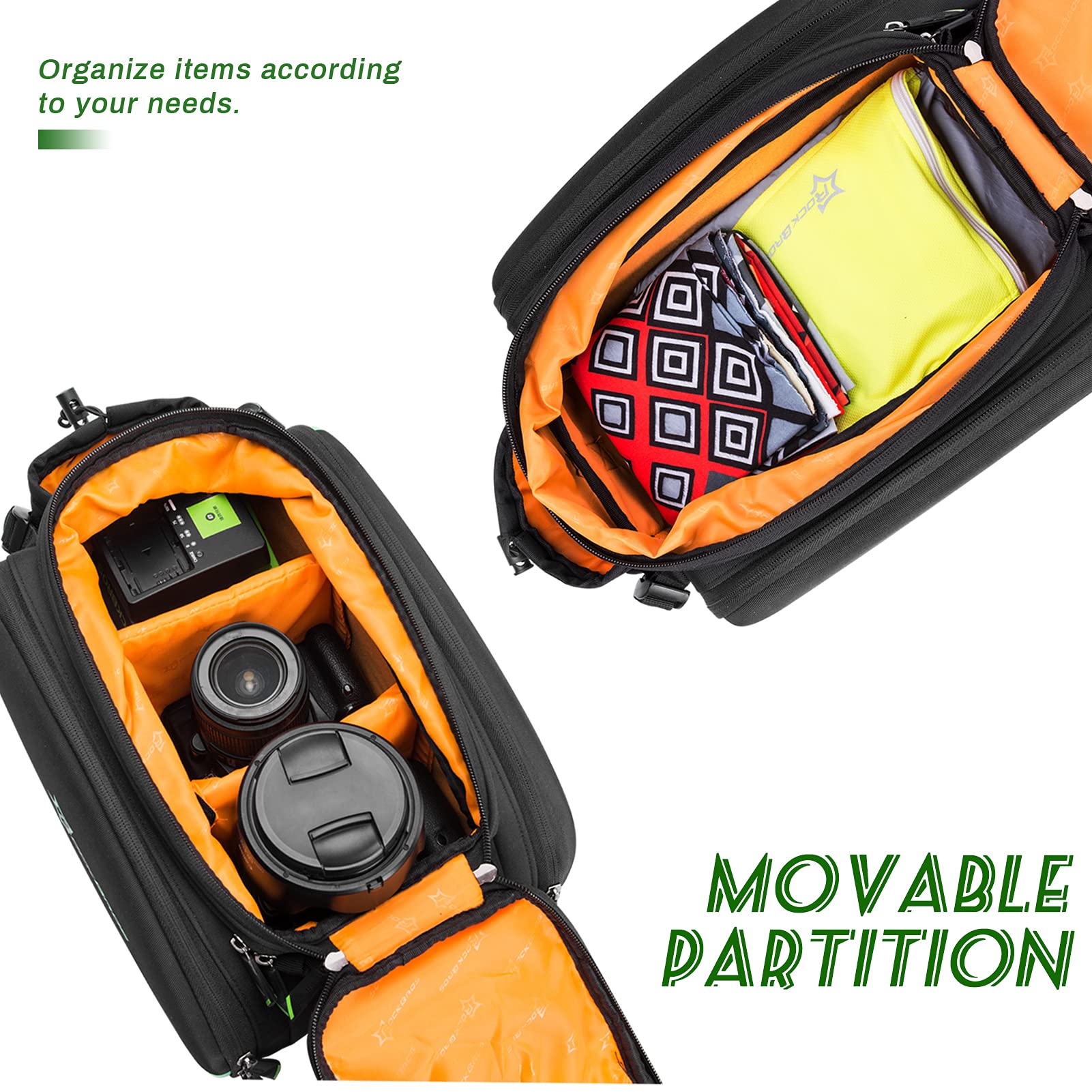 ROCKBROS Bicycle Pannier Bag Waterproof Carbon Texture Rear Rack Bag - ROCKBROS-UK