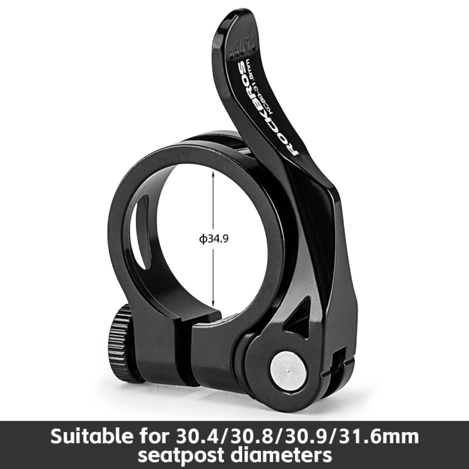ROCKBROS Quick-Release Bicycle Seat Clamp – Instant Height Adjustment for Any Ride #Style_Quick release 34.9