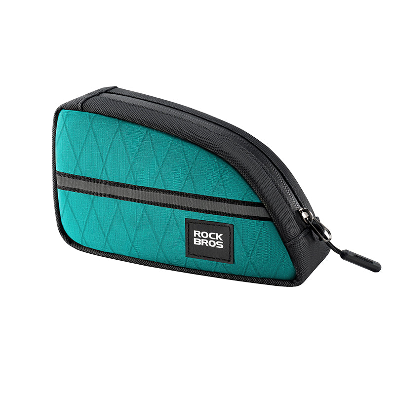 ROCKBROS bicycle triangle frame bag, durable and waterproof storage bag for cycling essentials.#Color_Bule