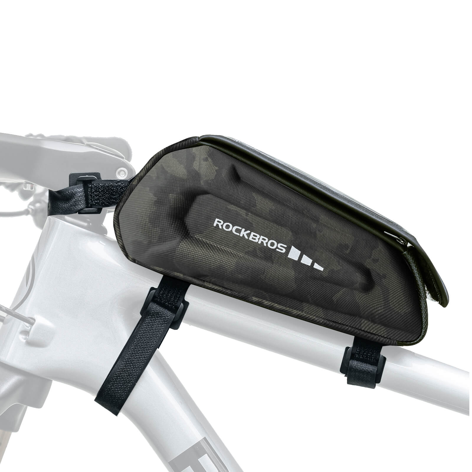 ROCKBROS Bike Frame Bag 1.7L – Smart Storage + Phone Access On The Go! #Color_Camouflage