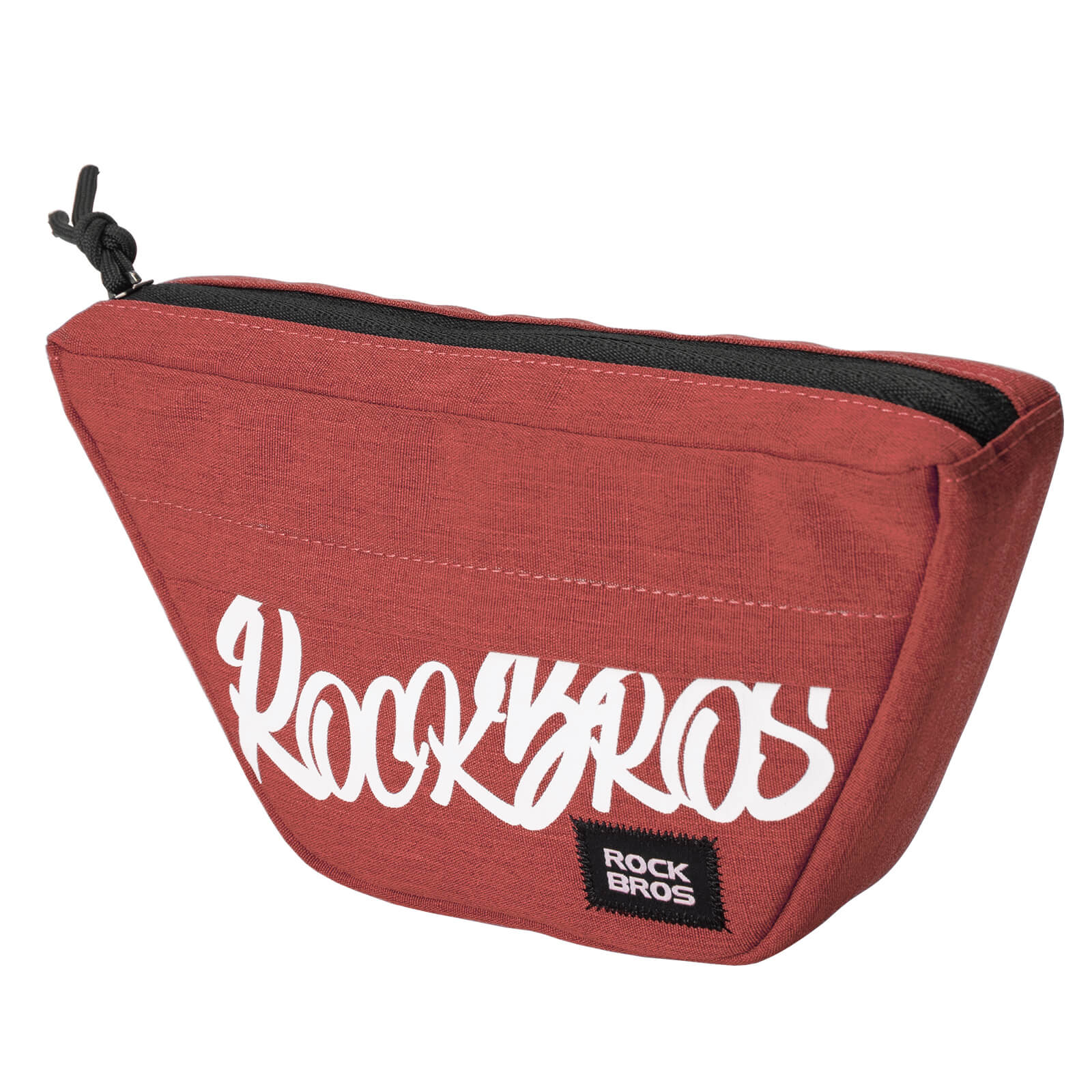 ROCKBROS trapezoid-shaped bike handlebar bags with waterproof design and spacious storage for cycling essentials. #Color_Red
