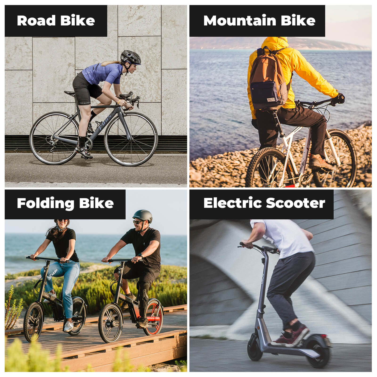 ROCKBROS trapezoid-shaped bike handlebar bags with waterproof design and spacious storage for cycling essentials.