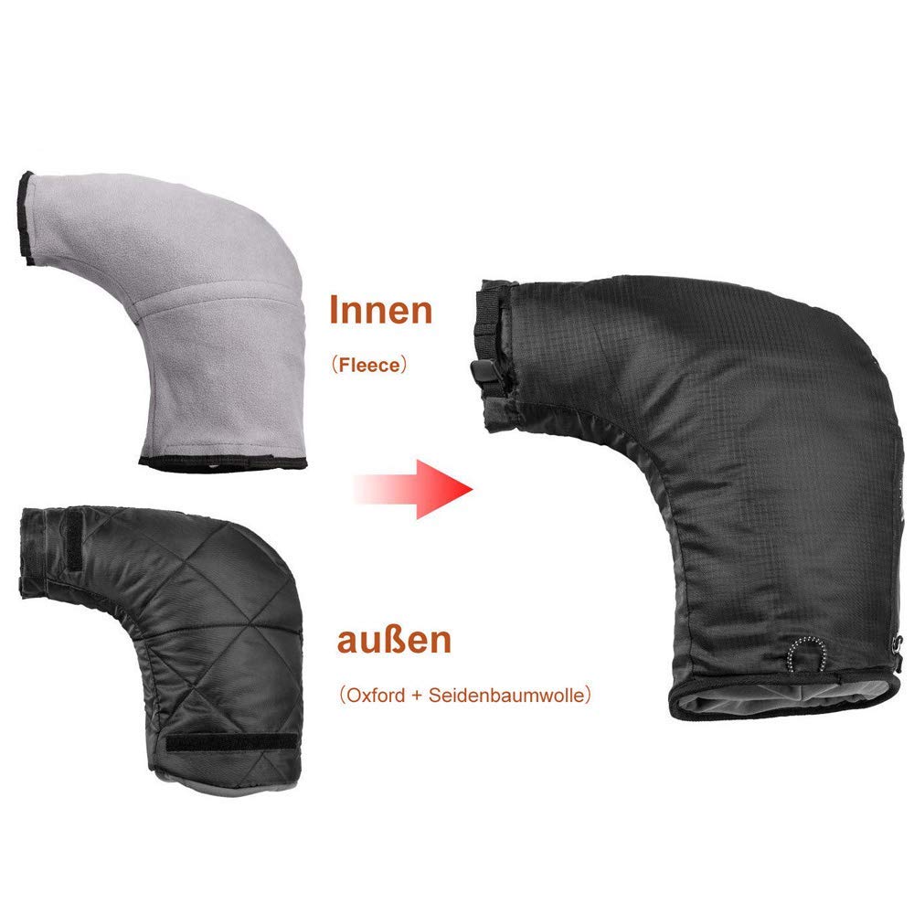 ROCKBROS Bike Handlebar Gloves Thermal Cycling Gloves Windproof Waterproof #Style_Style 1