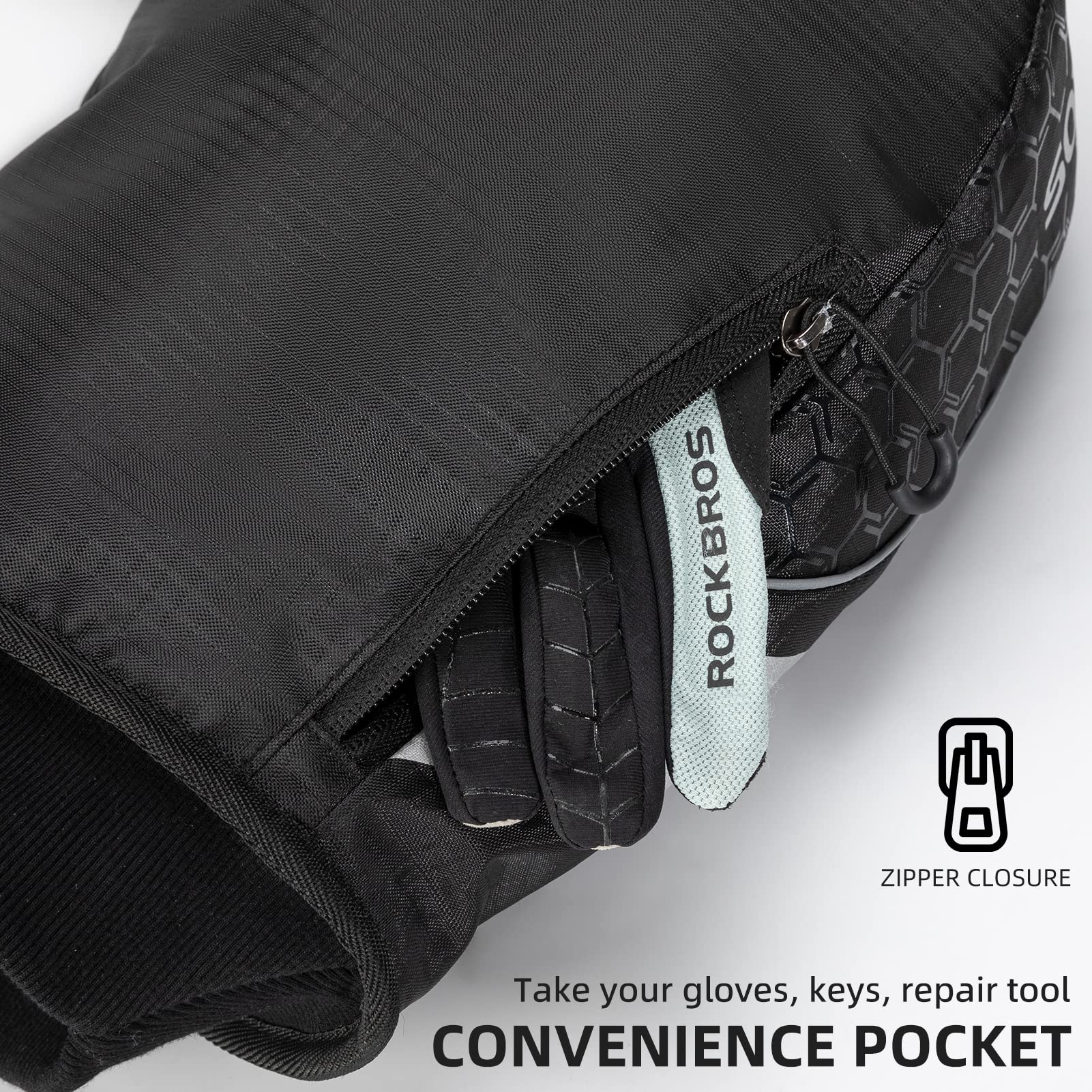 ROCKBROS Bike Handlebar Gloves Thermal Cycling Gloves Windproof Waterproof #Style_Style 3