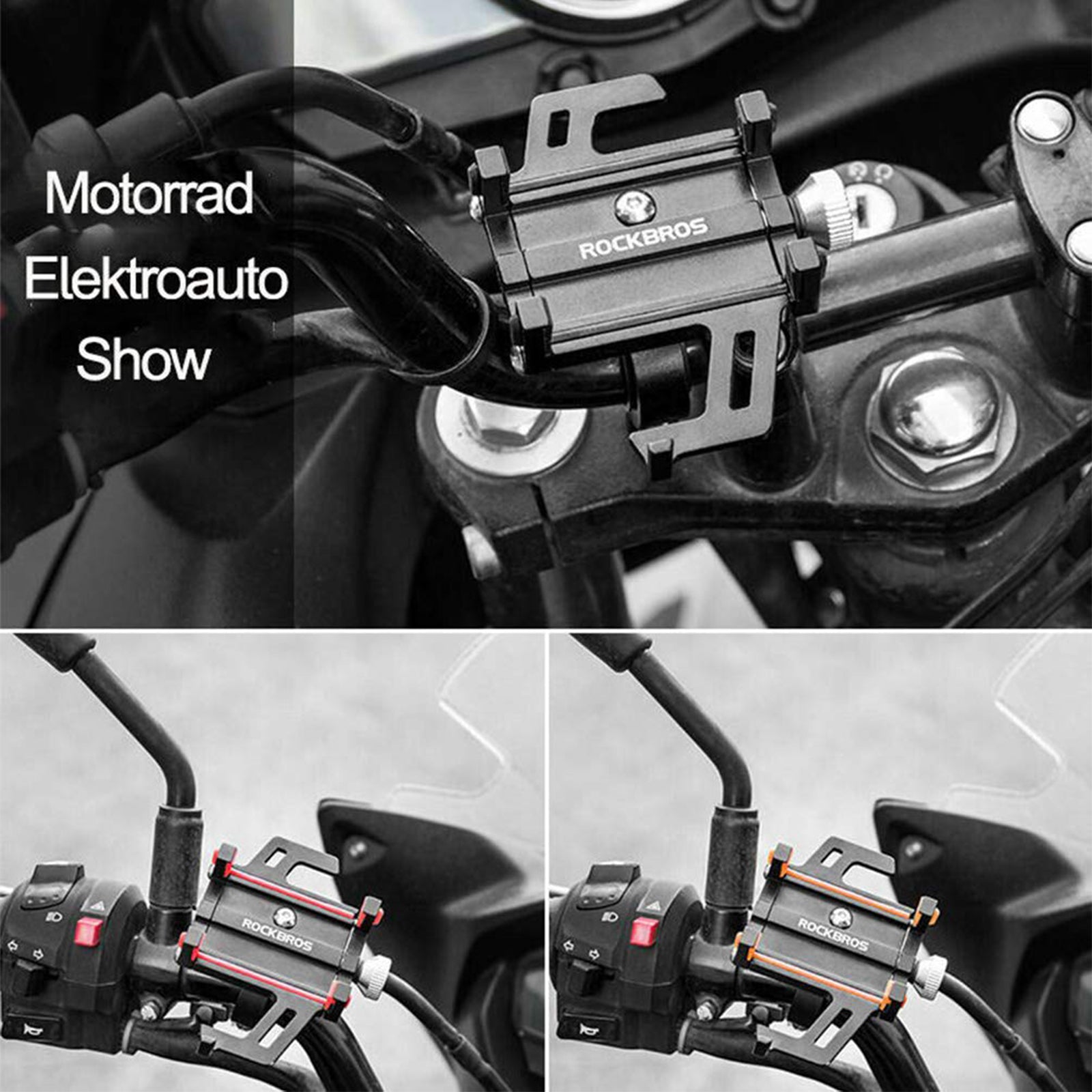 ROCKBROS Bike Mobile Phone Holder CNC Aluminum Bracket Five Claws Phone Holder - ROCKBROS-UK