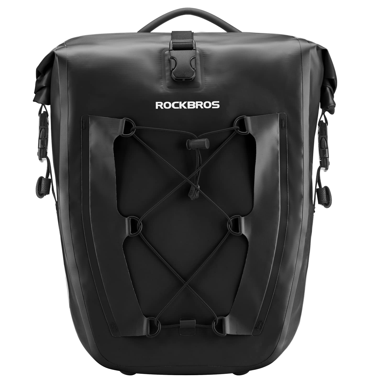 ROCKBROS Bike Pannier Bag 25L 32L 100% Waterproof Rear Rack Bike Bag #Style_Black