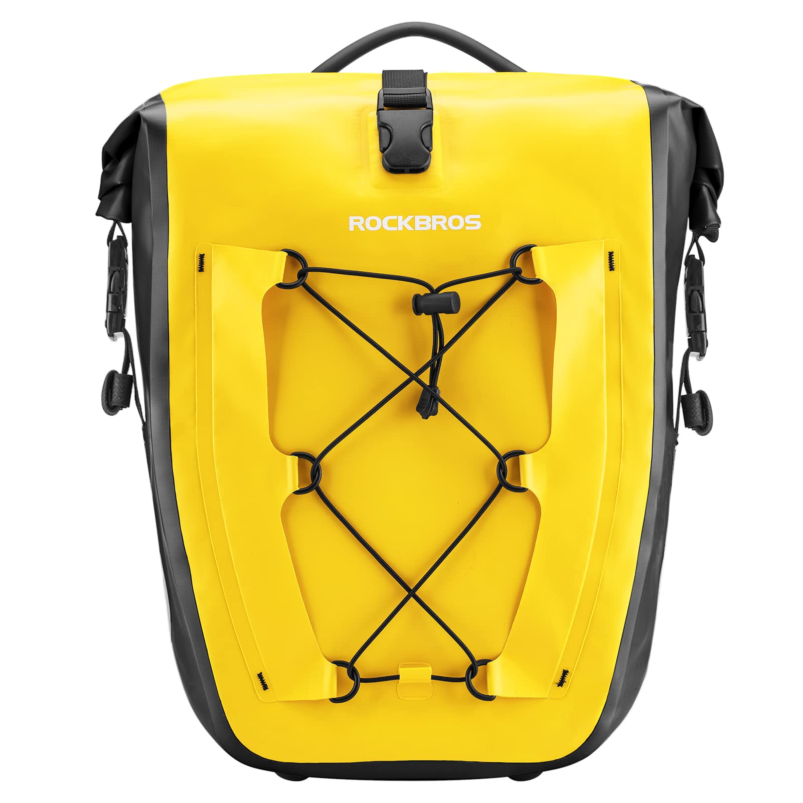 ROCKBROS Bike Pannier Bag 25L 32L 100% Waterproof Rear Rack Bike Bag #Style_Yellow