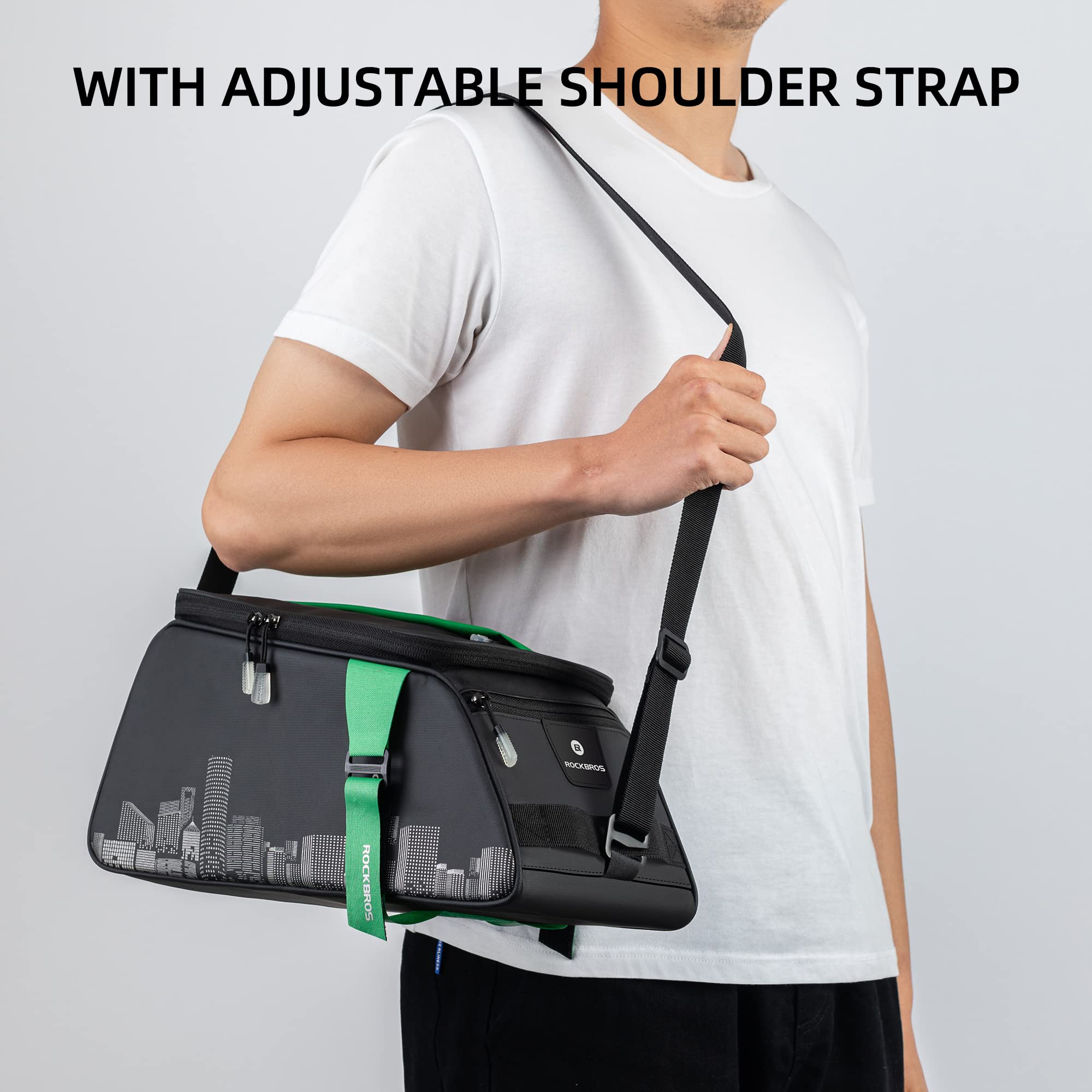 ROCKBROS Bike Pannier Bag Waterproof Rear Rack Transport Bag 9L #Style_Style 1