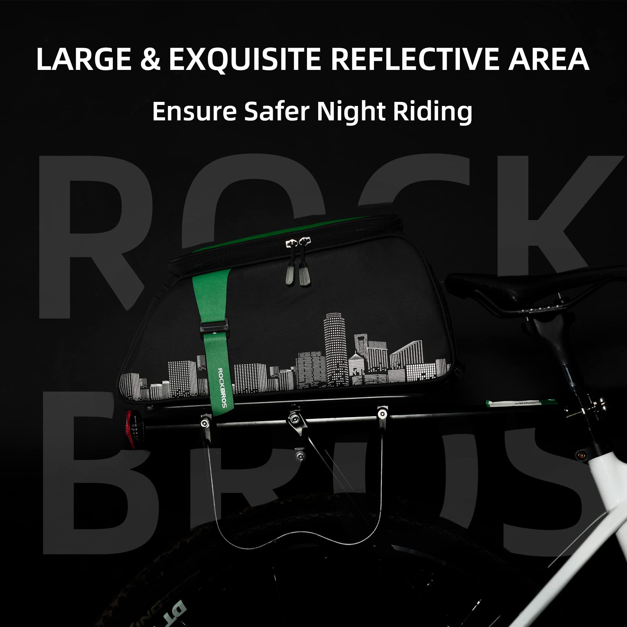 ROCKBROS Bike Pannier Bag Waterproof Rear Rack Transport Bag 9L #Style_Style 1