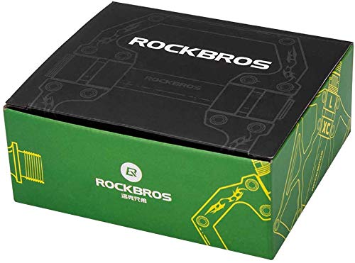 ROCKBROS Bike Pedals Nylon Fiber 9/16" Cycling Wide Platform Flat #Color_Blue