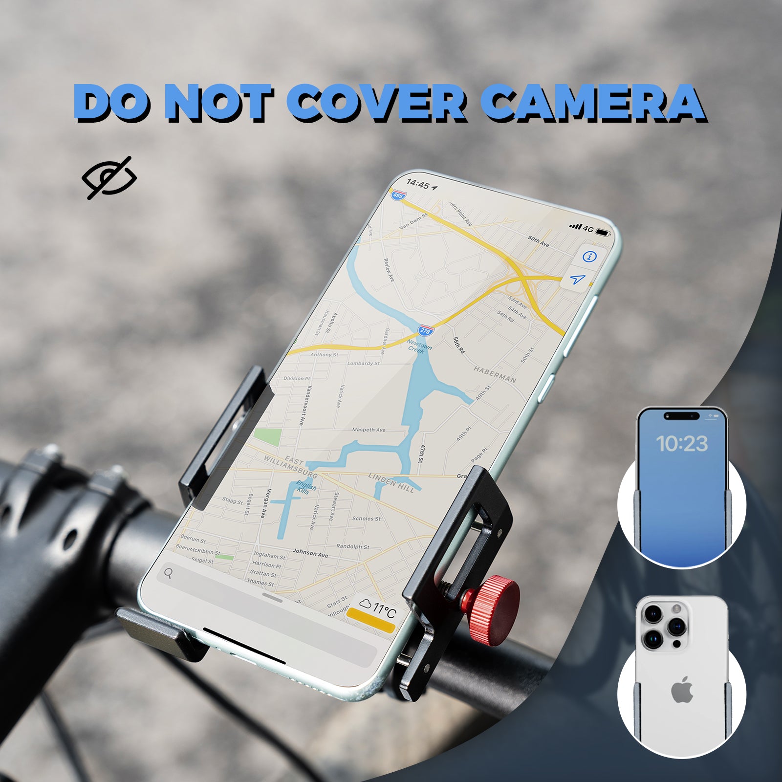 ROCKBROS Universal Bike Phone Holder – Secure Mount for 4.7"-7.09" Phones!