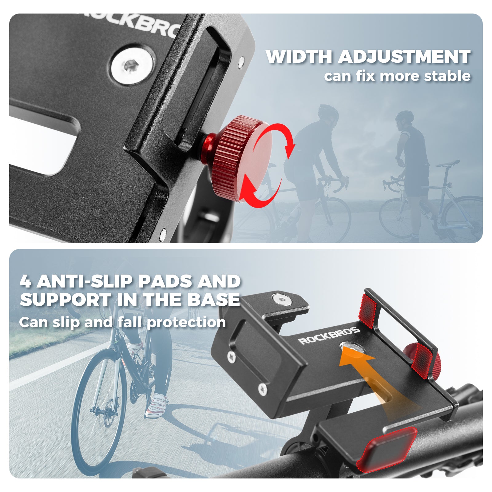 ROCKBROS Universal Bike Phone Holder – Secure Mount for 4.7"-7.09" Phones!