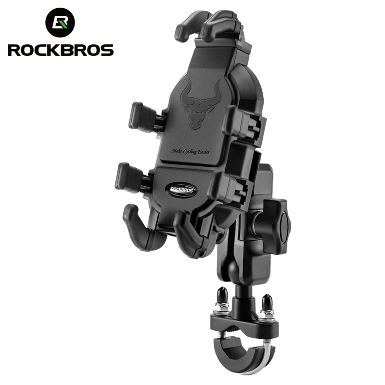 ROCKBROS 360° Adjustable Bike Phone Mount – Secure & Versatile Cycling Companion #Style_U-Bar Handlebar