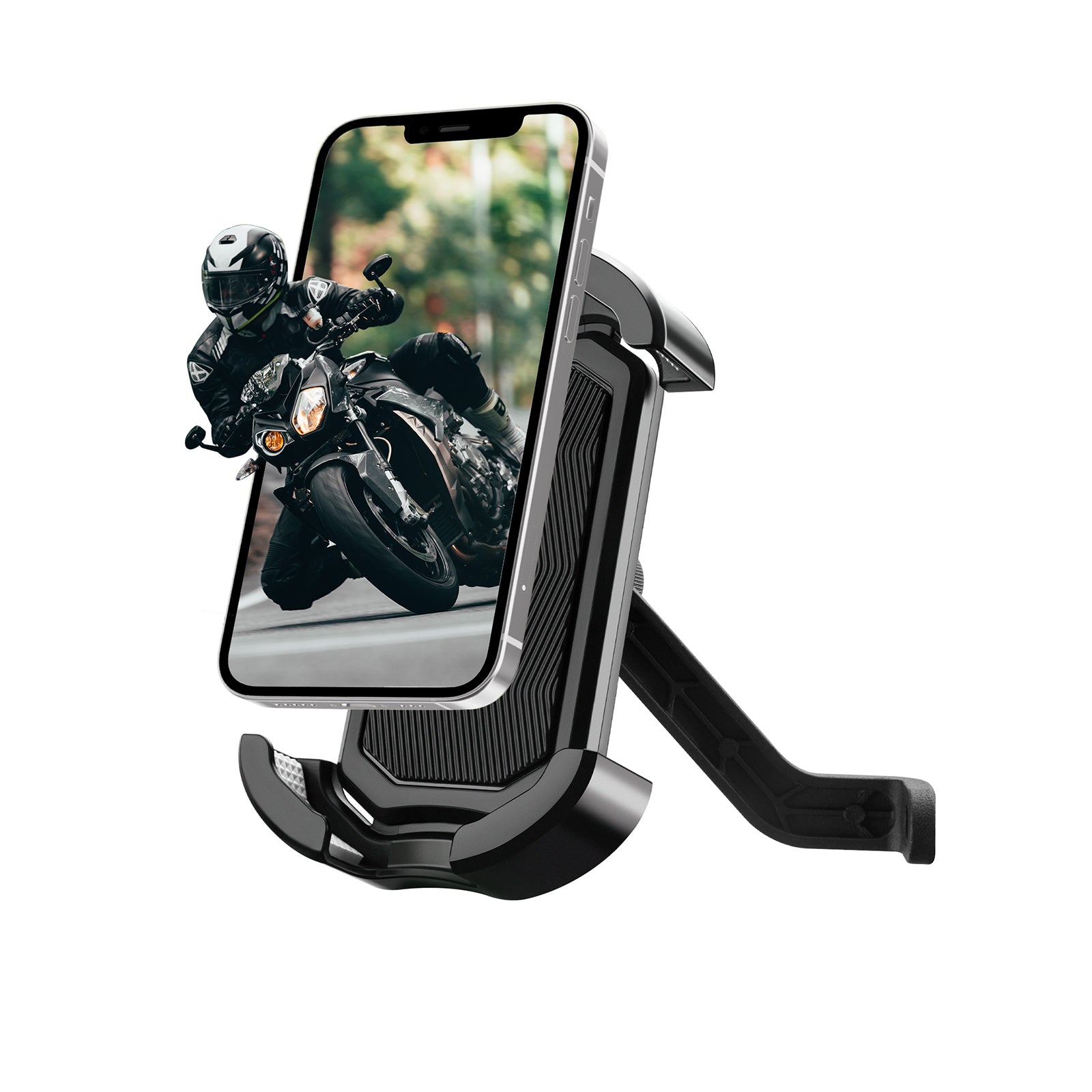 ROCKBROS Bike Phone Mount 360°Rotatable Phone Mount for Bicycle Motorcycle #Style_Black (rear view mirror)